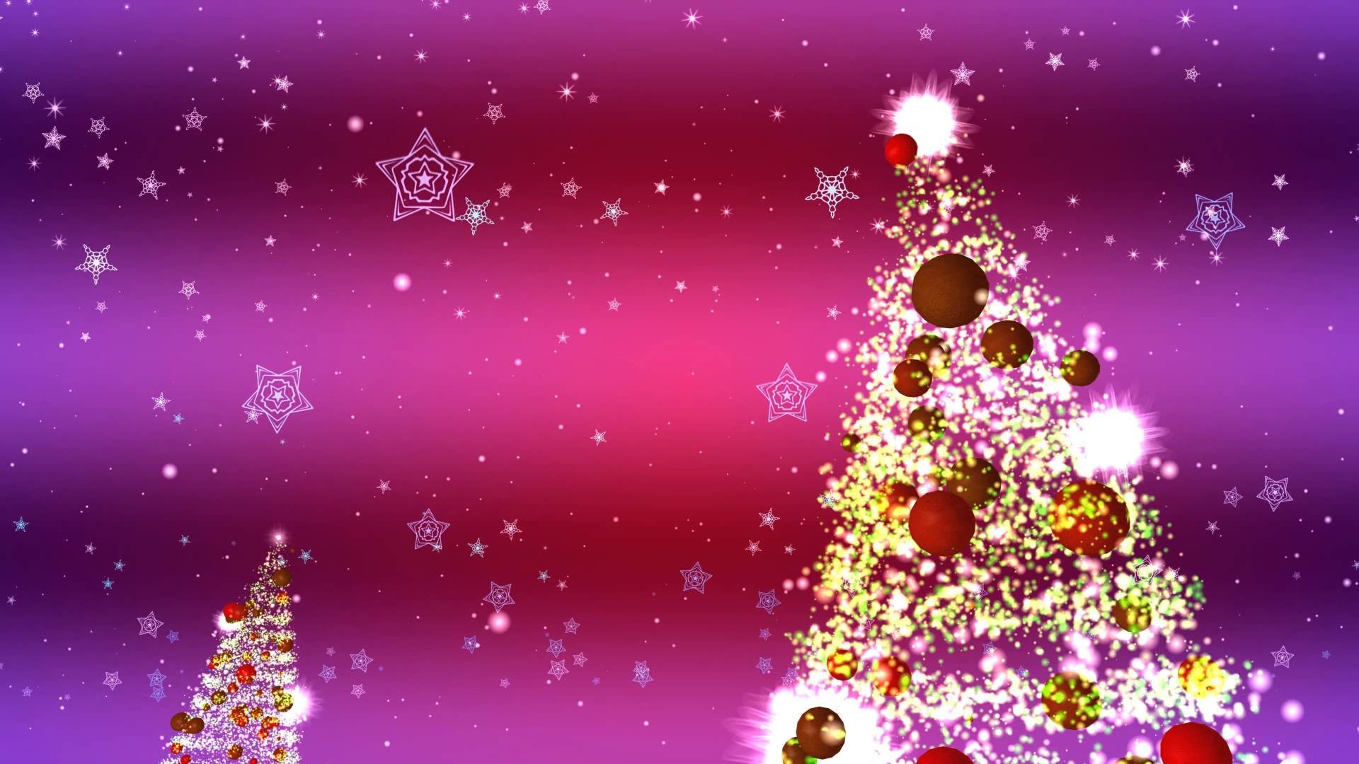 1920x1080 Pink Christmas Tree Background ...