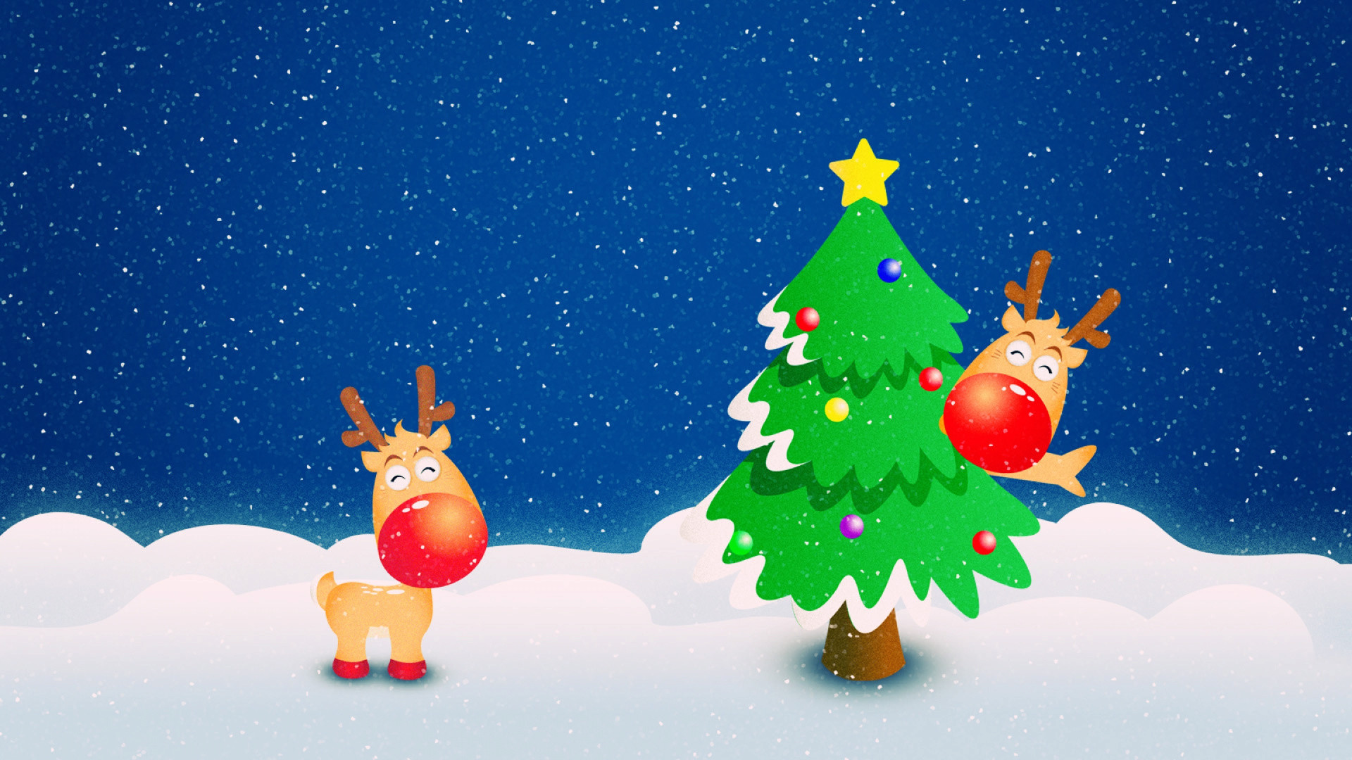 1920x1080 Christmas Tree, Christmas, Holiday, Sky, Snowman Wallpaper in   Resolution
