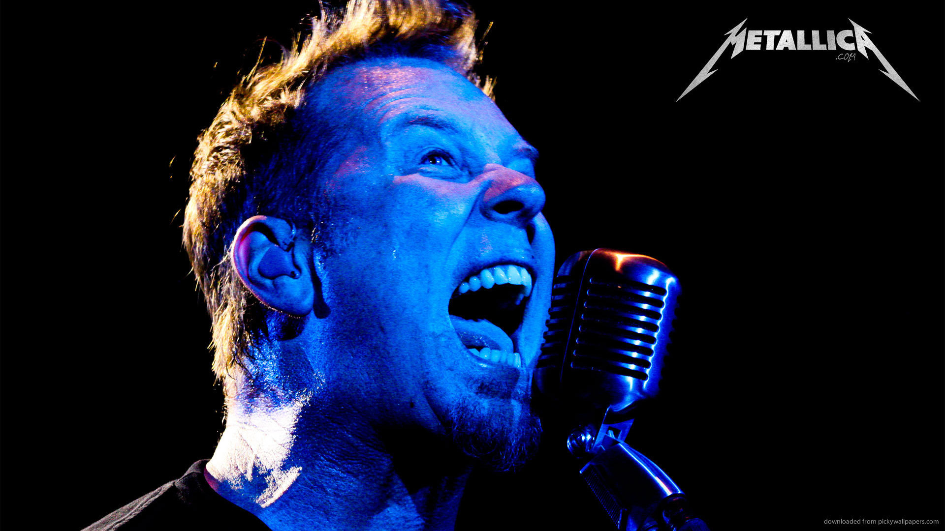 1920x1080 Blue James Hetfield and microphone for 
