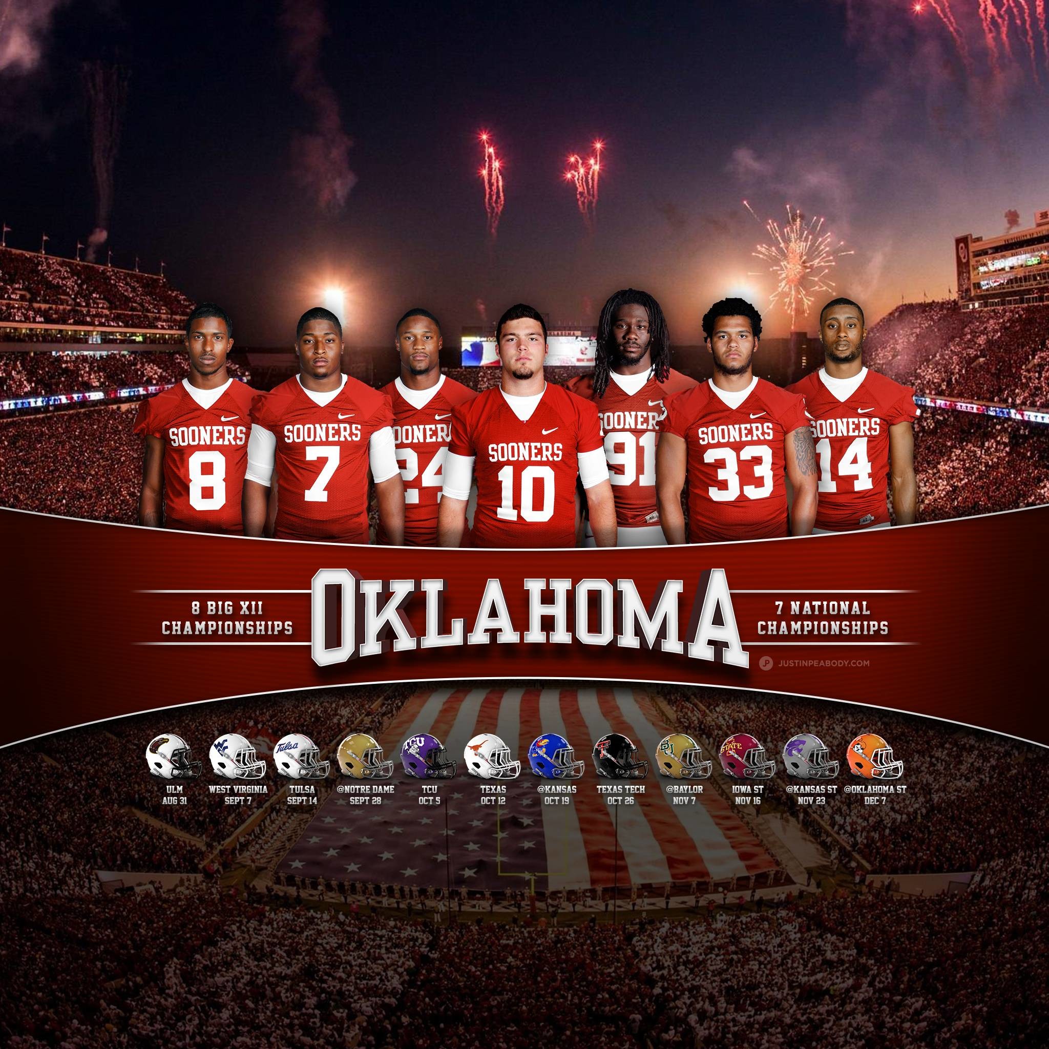 2018 Oklahoma University Football Schedule Wallpaper (78+ images)