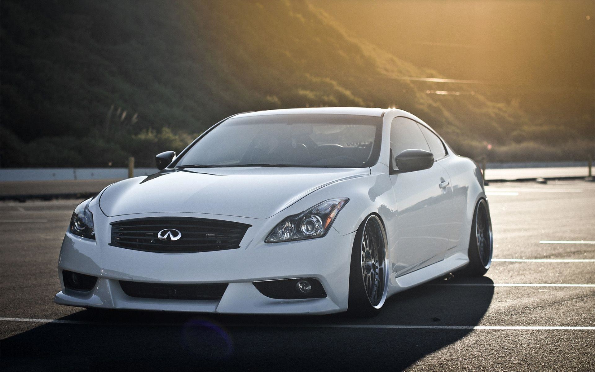1920x1200 Wallpapers infiniti g37, coupe, infiniti, white, tuning, coupe .