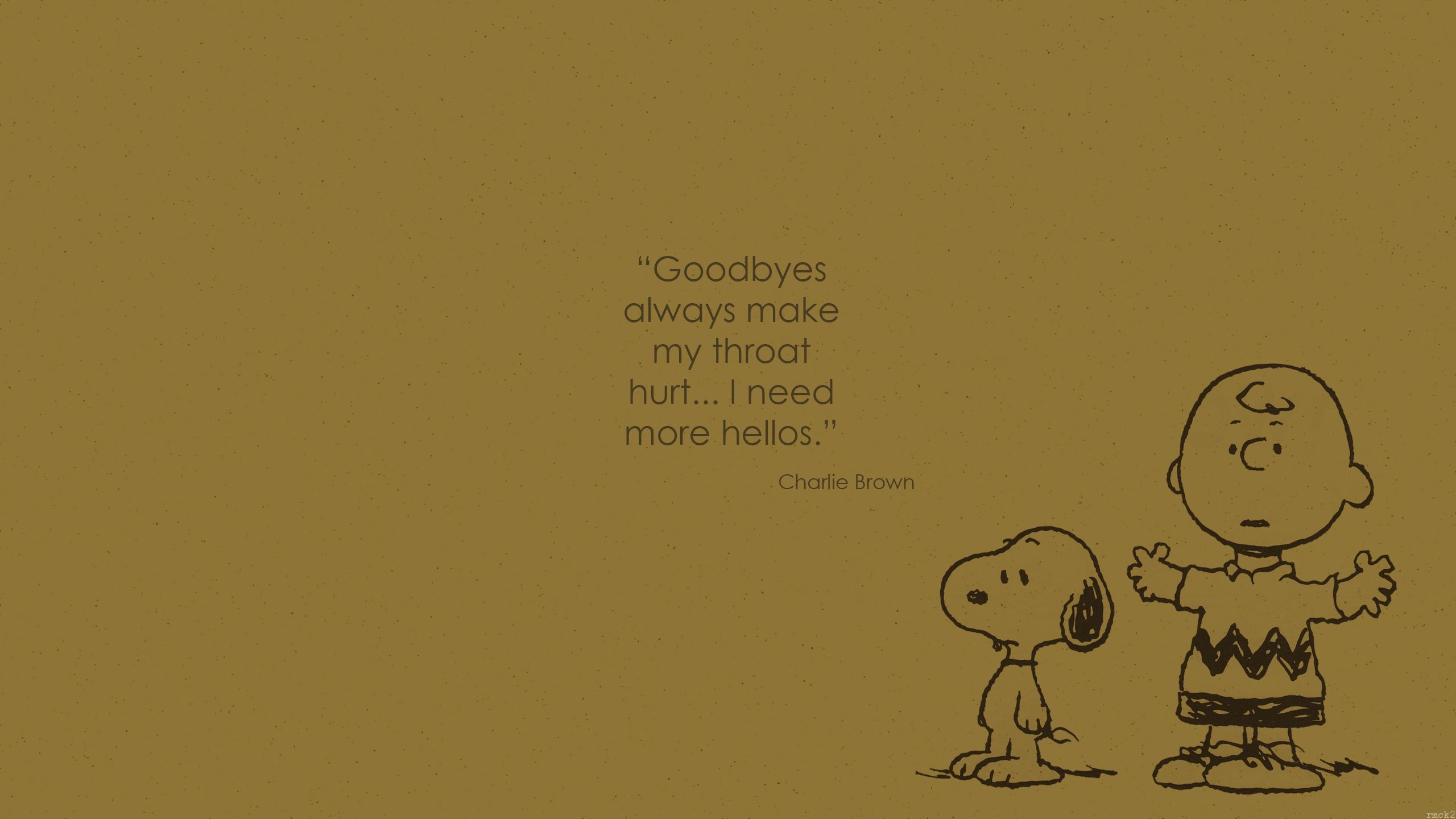 2560x1440 Wallpaper Charlie Brown quote 1 by rmck2 on DeviantArt