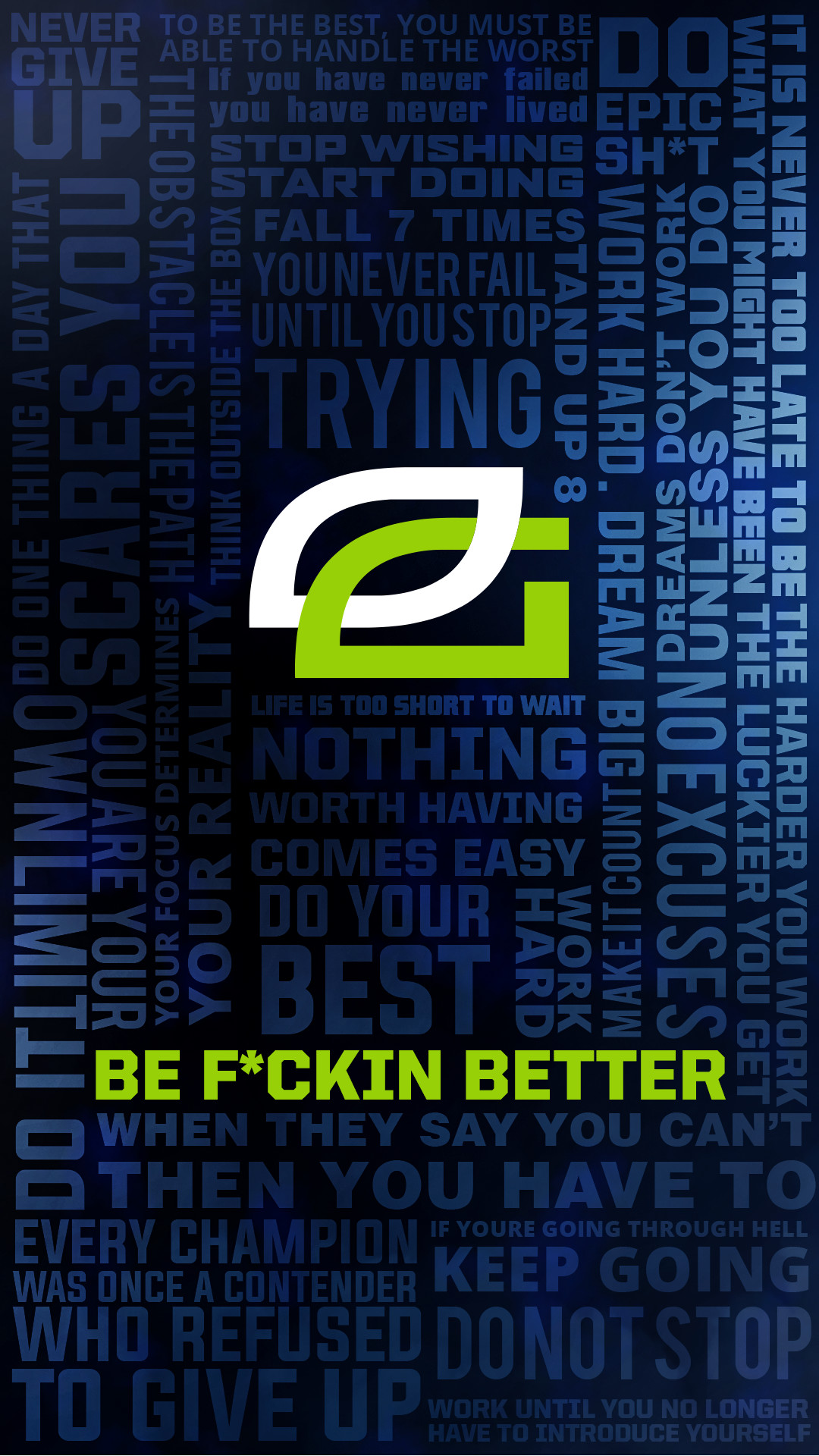 1080x1920 OpTic Xobe on Twitter: "Phone wallpaper for @OpTicGaming! Main quote by the  one and only @OpTic_Crimsix Hope you guys like it!
