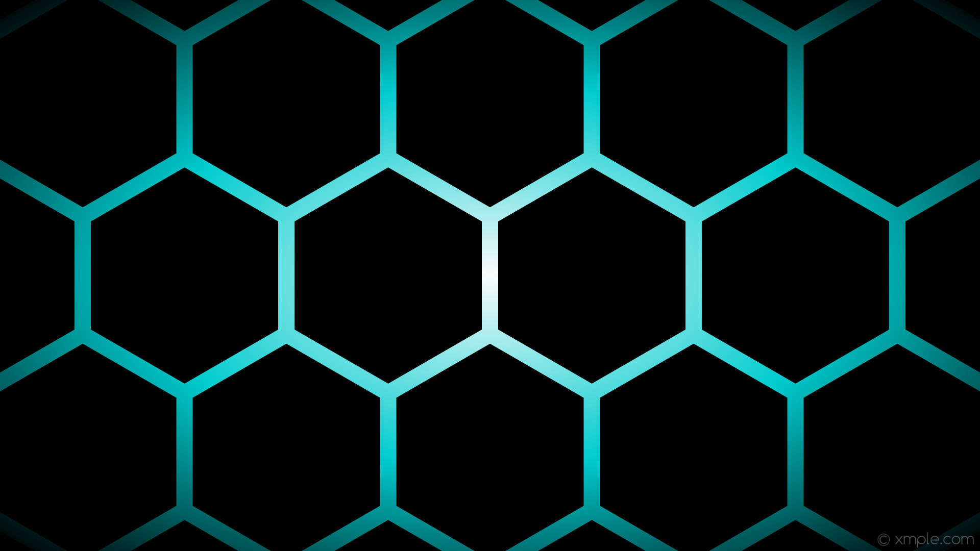 1920x1080 wallpaper white hexagon blue gradient glow black dark turquoise #000000  #ffffff #00ced1 0