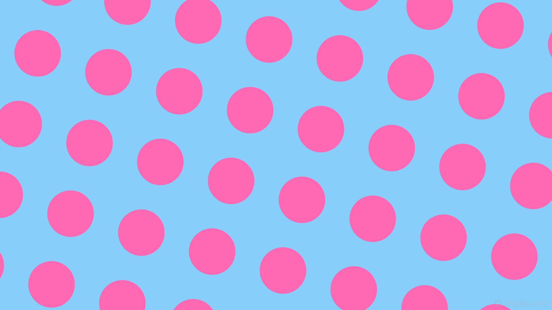 1920x1080 wallpaper pink polka dots blue spots light sky blue hot pink #87cefa  #ff69b4 345