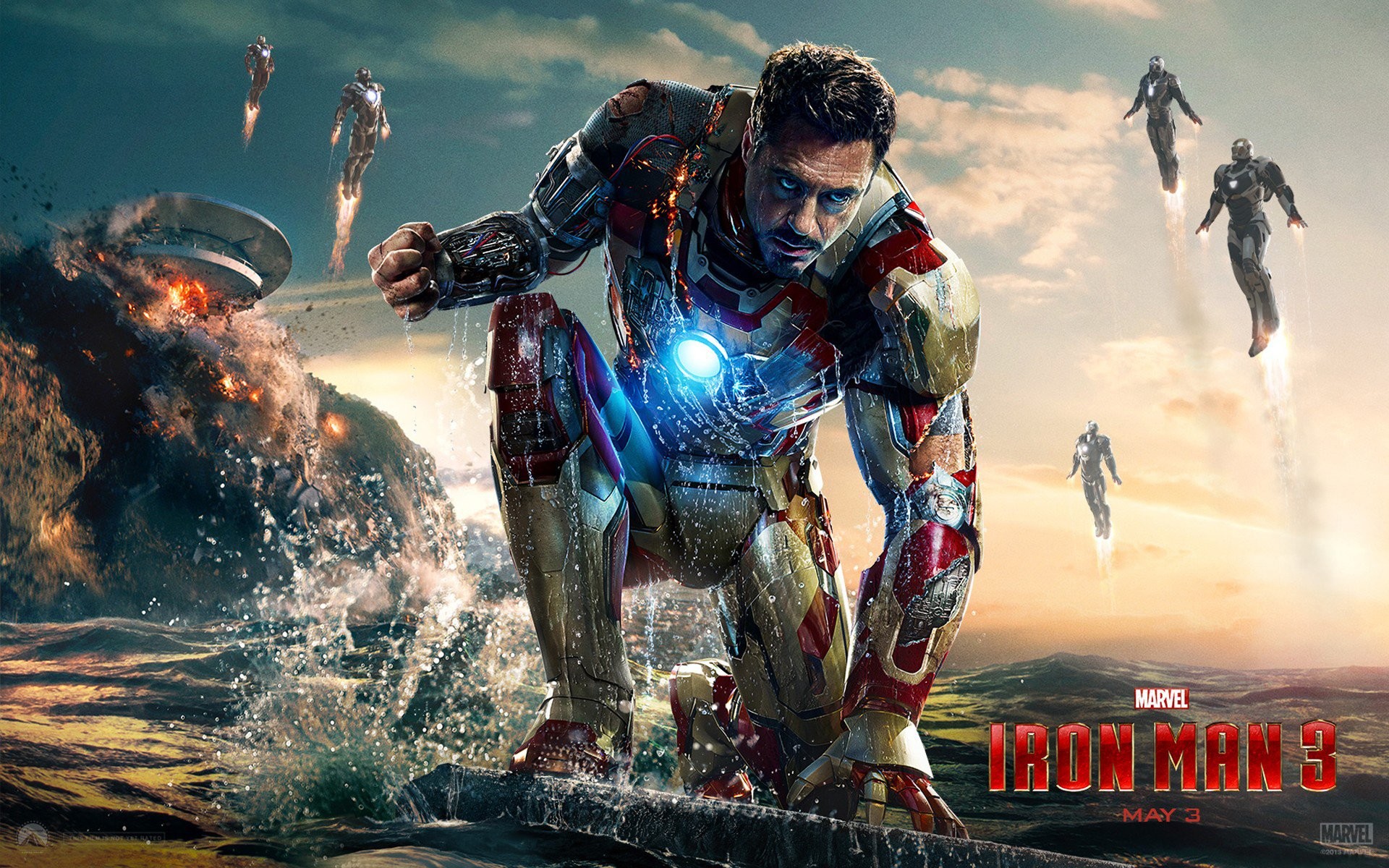 1920x1200 Movie - Iron Man 3 Movie Iron Man Marvel Comics Robert Downey Jr. Tony Stark