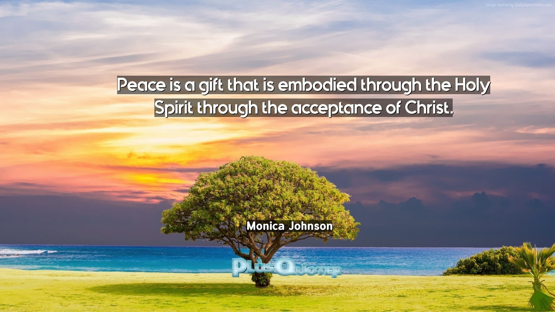 1920x1080 Download Wallpaper with inspirational Quotes- "Peace is a gift that is  embodied through the