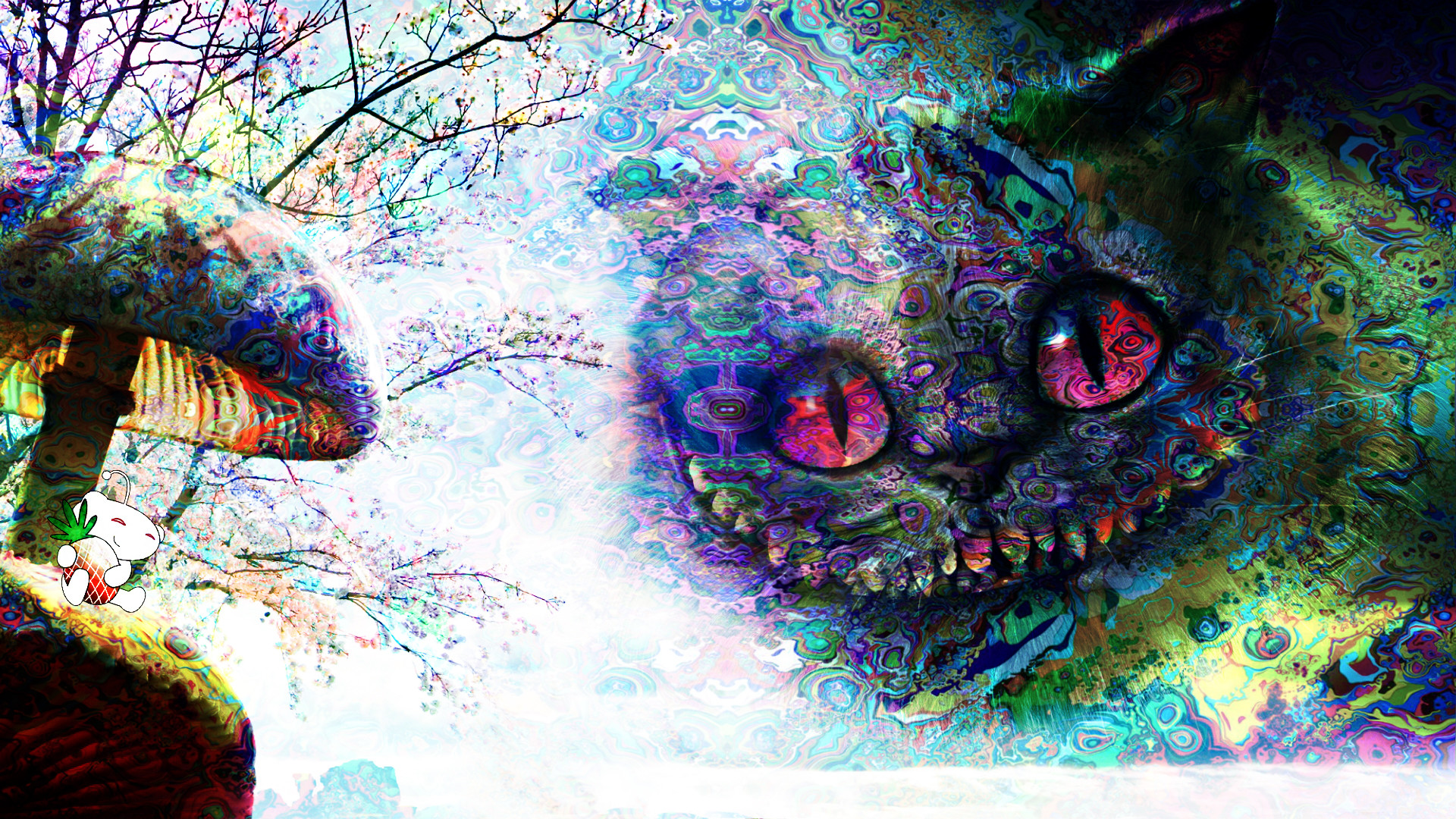 1920x1080 ... Images of Trippy Cat Wallpaper Cool - #SC ...