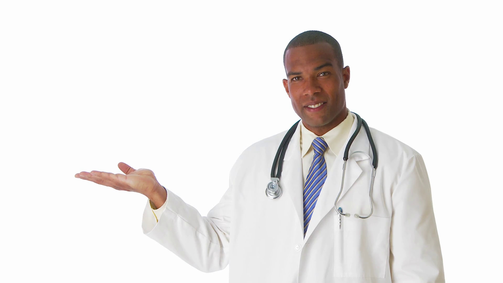 1920x1080 Medical doctor holding out hand for text Stock Video Footage - VideoBlocks