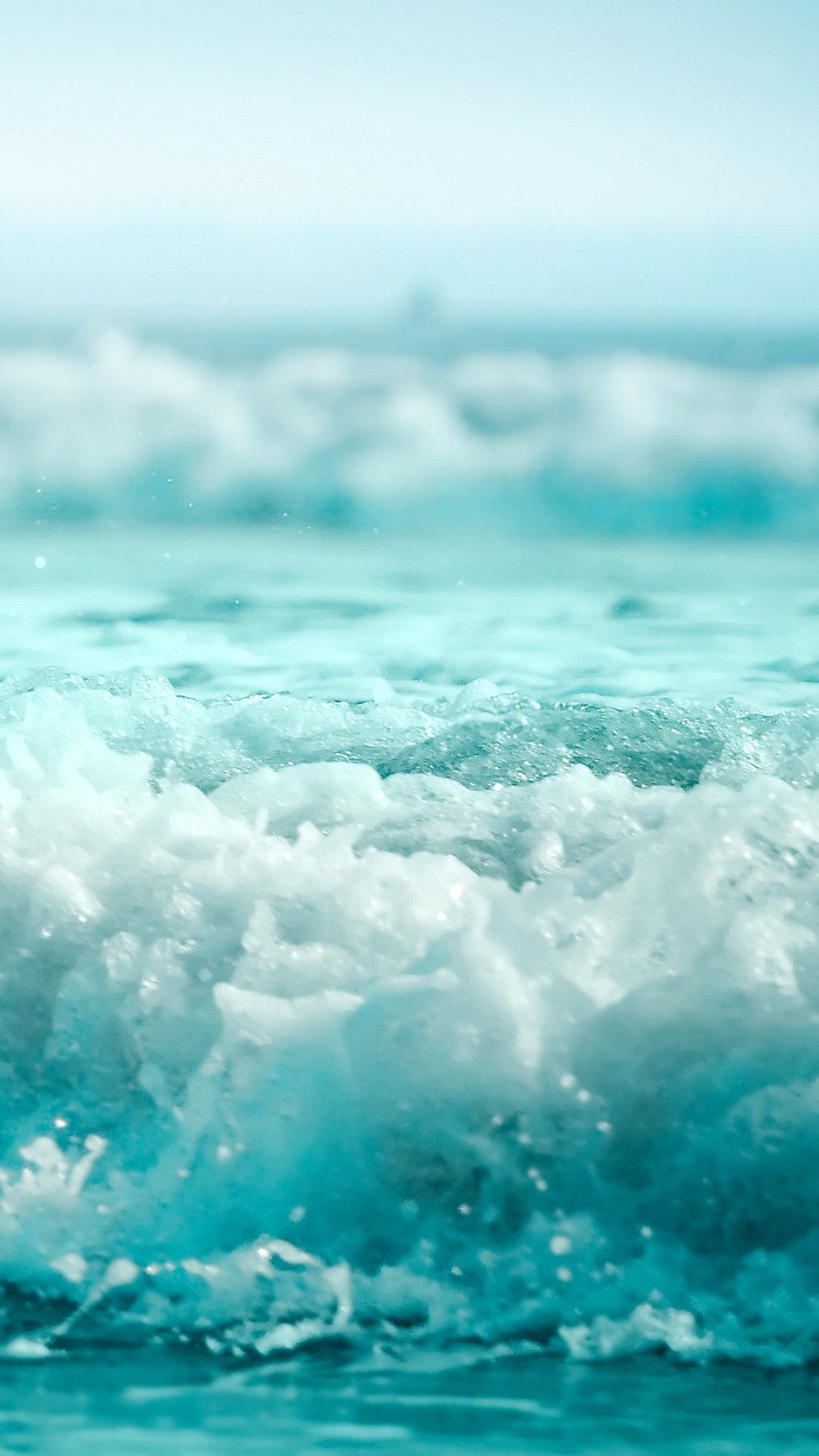 1080x1920 Nature iPhone 6 Plus Wallpapers - Blue Sea Waves Splashing iPhone 6 Plus HD  Wallpaper
