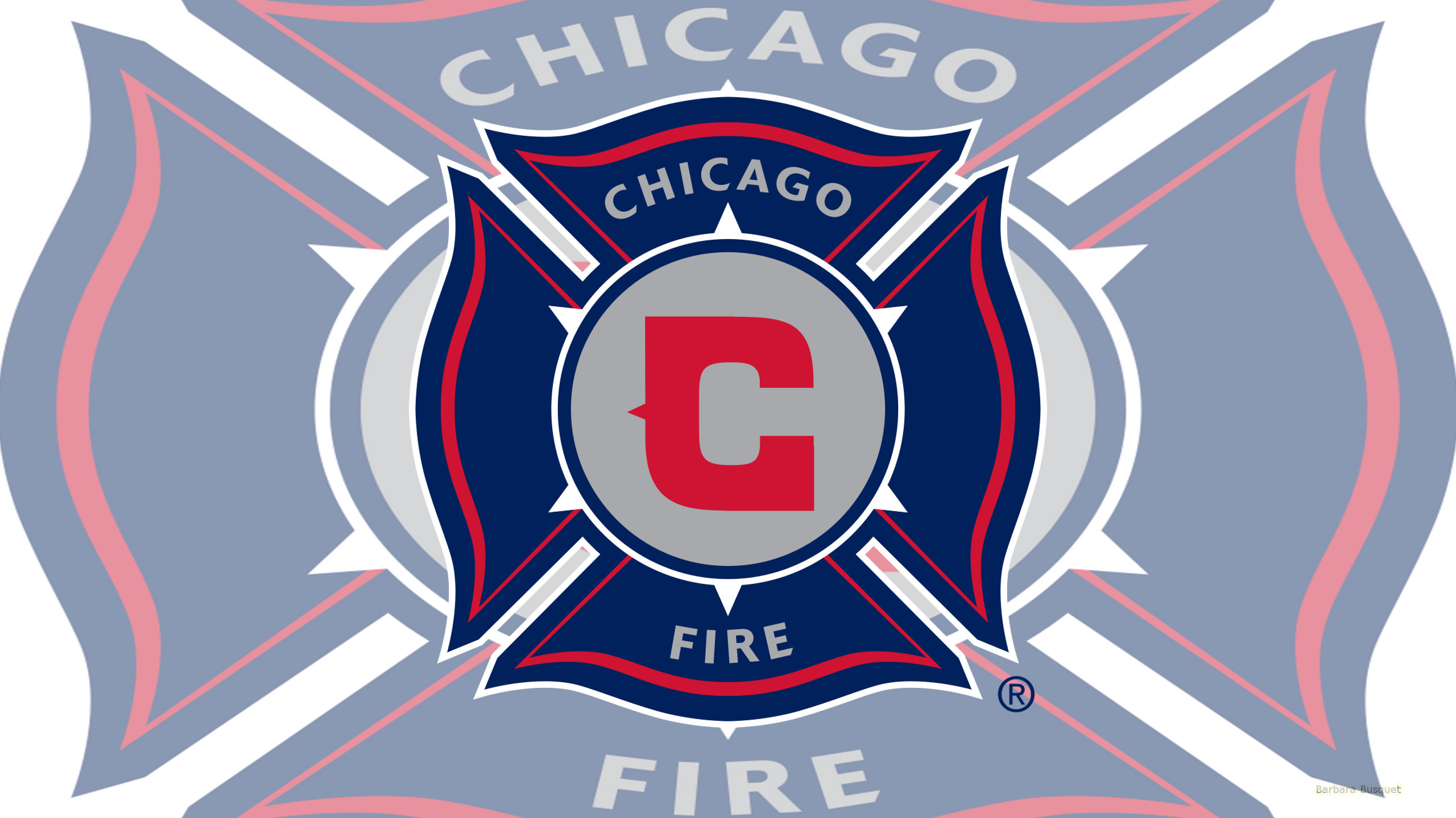 2560x1440 Light Chicago fire football logo wallpaper