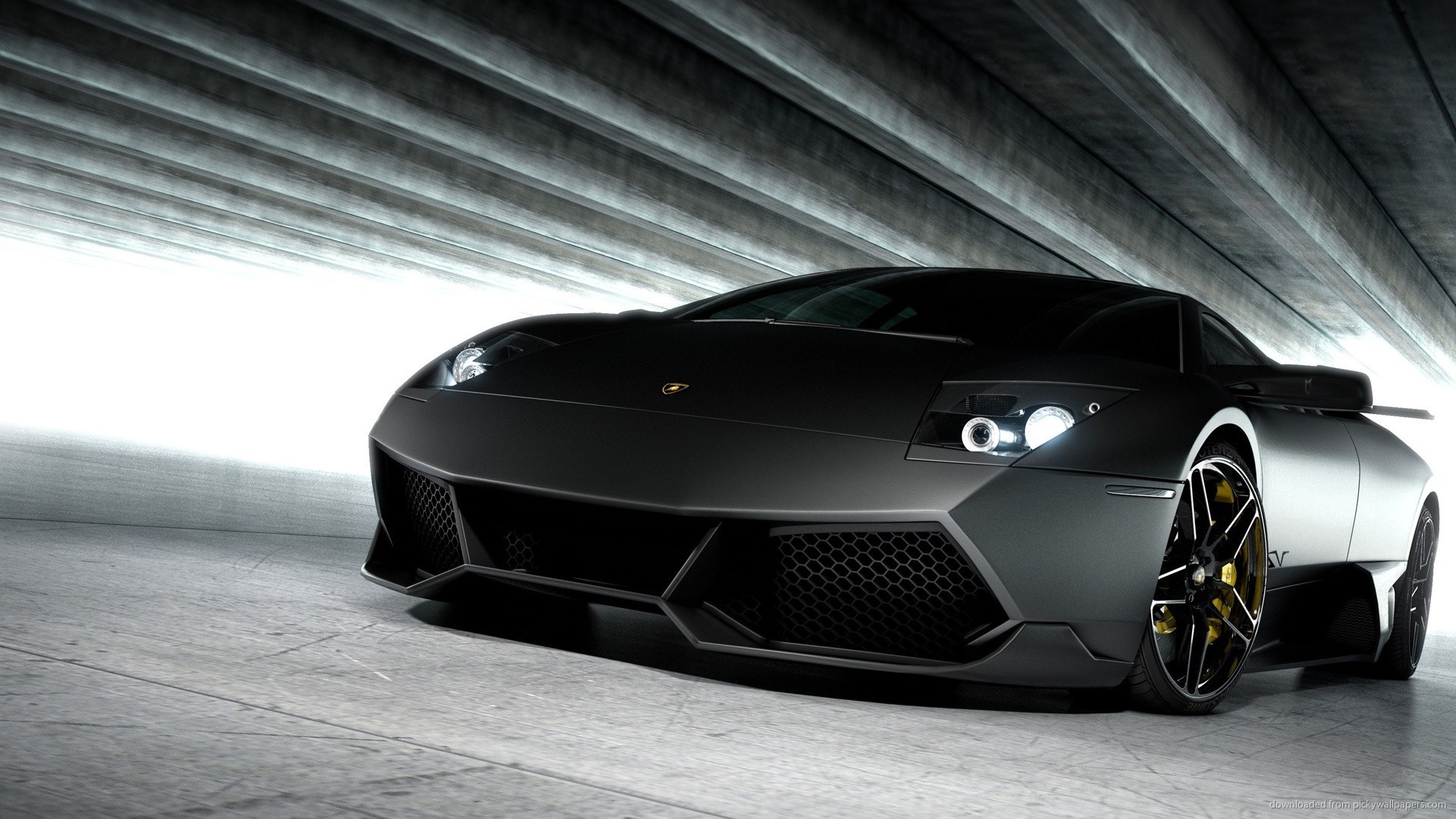 1920x1080 Stunning Black Lamborghini for 