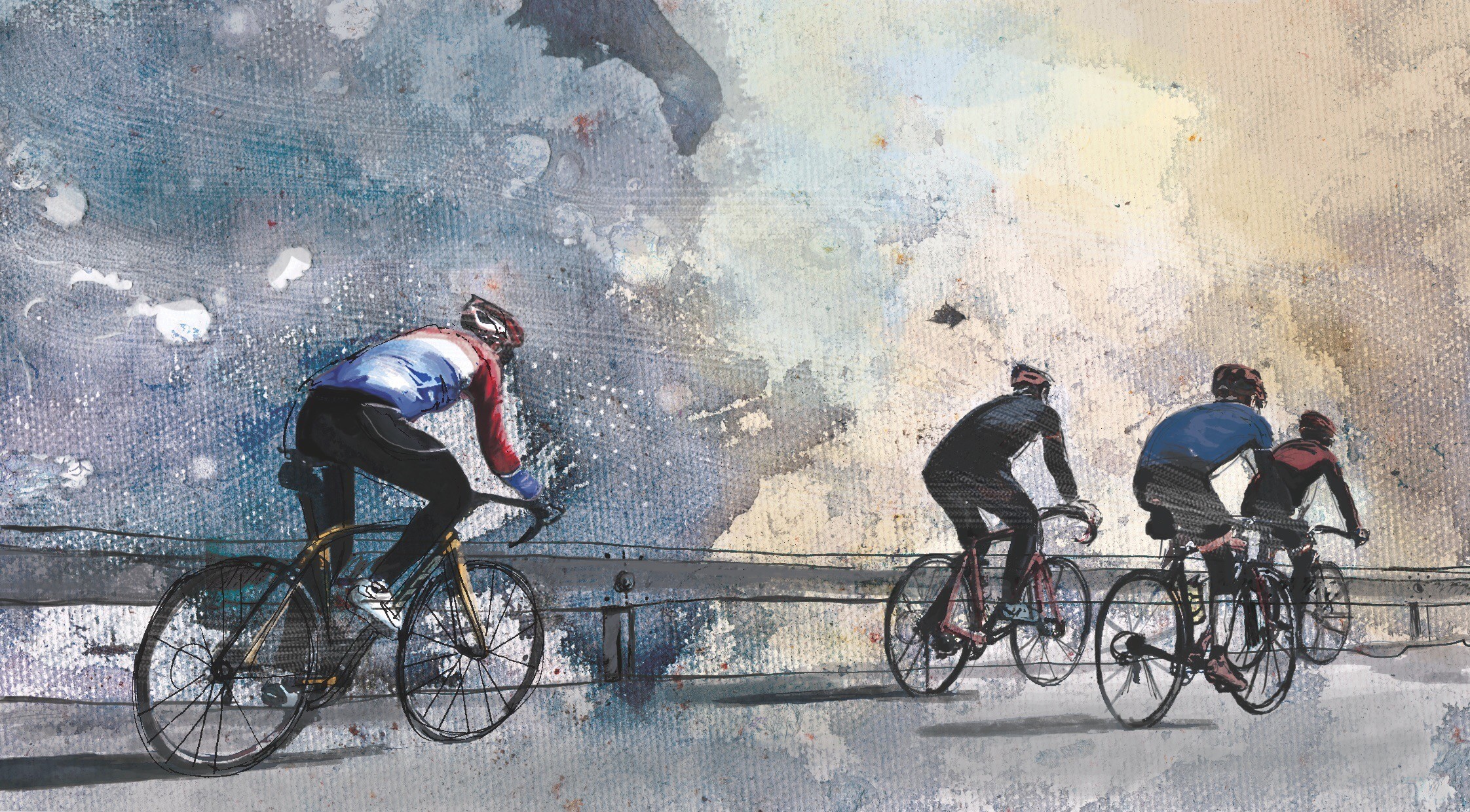 2244x1240 Cycling-art-road-bike-watercolor-wallpaper-wp4003493