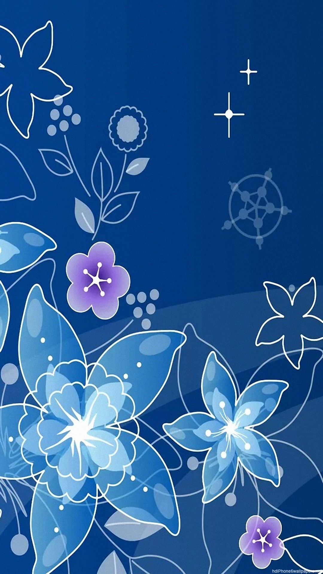 1080x1920 flowers digital pattern iphone 6 wallpapers