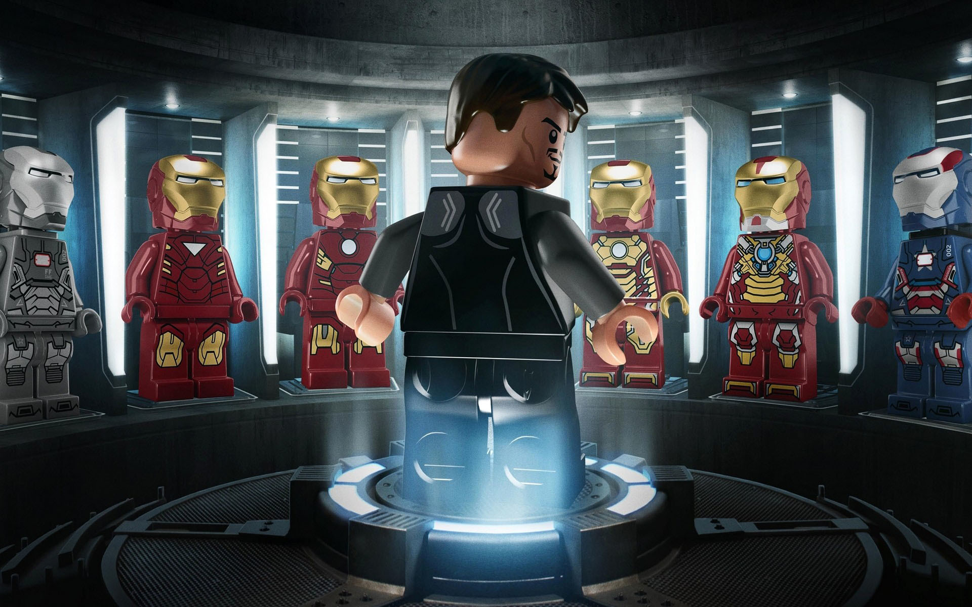 1920x1200 Iron Man and his armors, Lego Marvel Super Heroes  wallpaper
