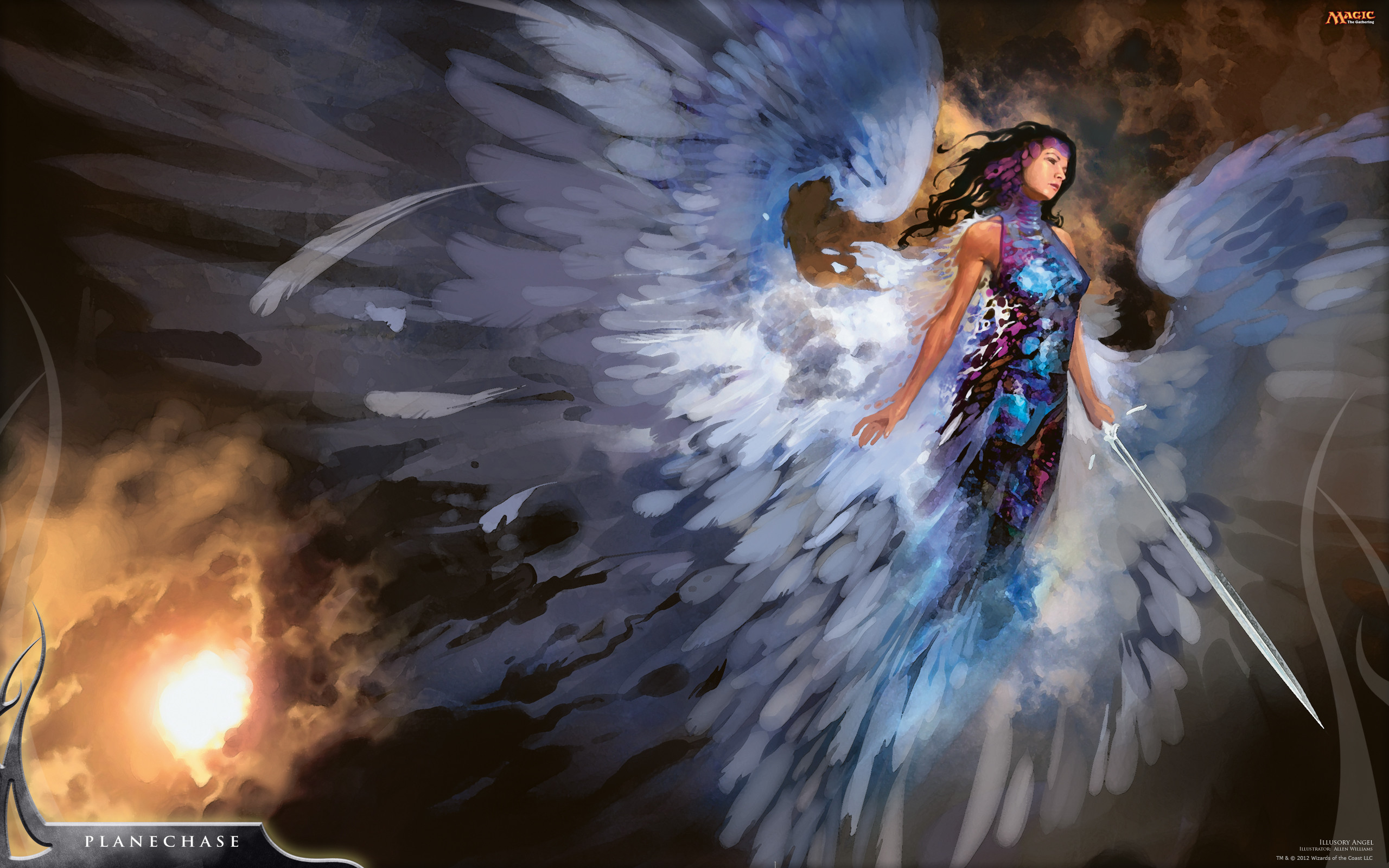 2560x1600 Wallpaper of the Week: Illusory Angel : Daily MTG : Magic: The