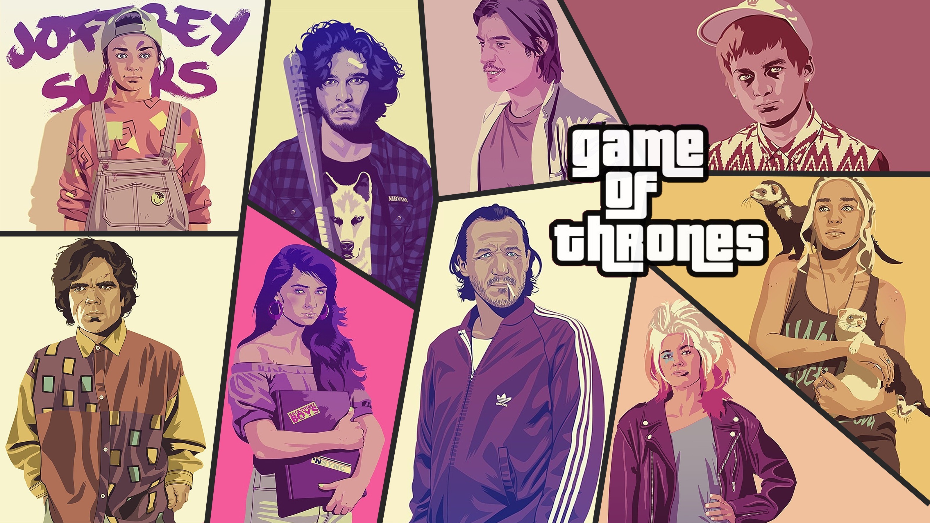 3200x1800 Game Of Thrones Poster Like GTA 5
