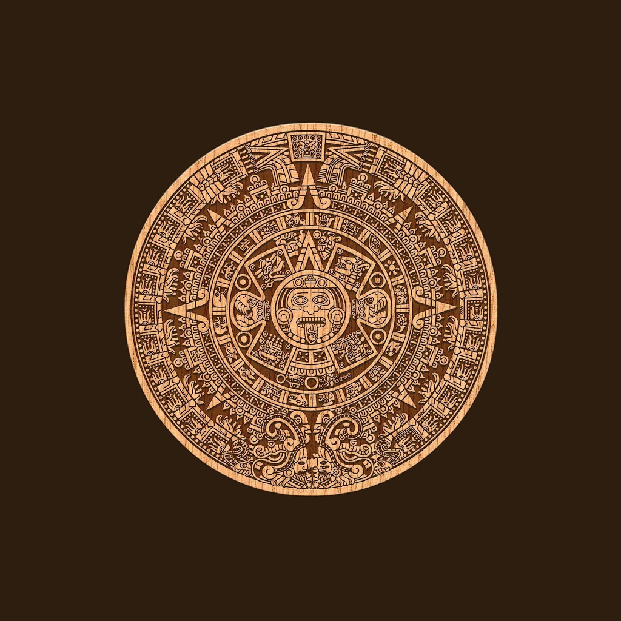 2048x2048 Mayan Calendar | Mayan Calendar Coaster Maya, Wallpapers, Calendar Wallpaper,  Hd Wallpaper,