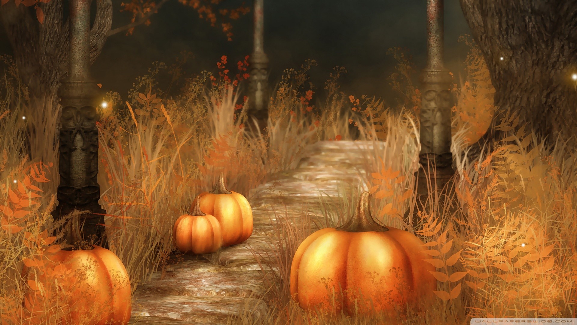 1920x1080 Cute Fall Pumpkins Wallpaper | Pumpkins Halloween Wallpaper Free Download