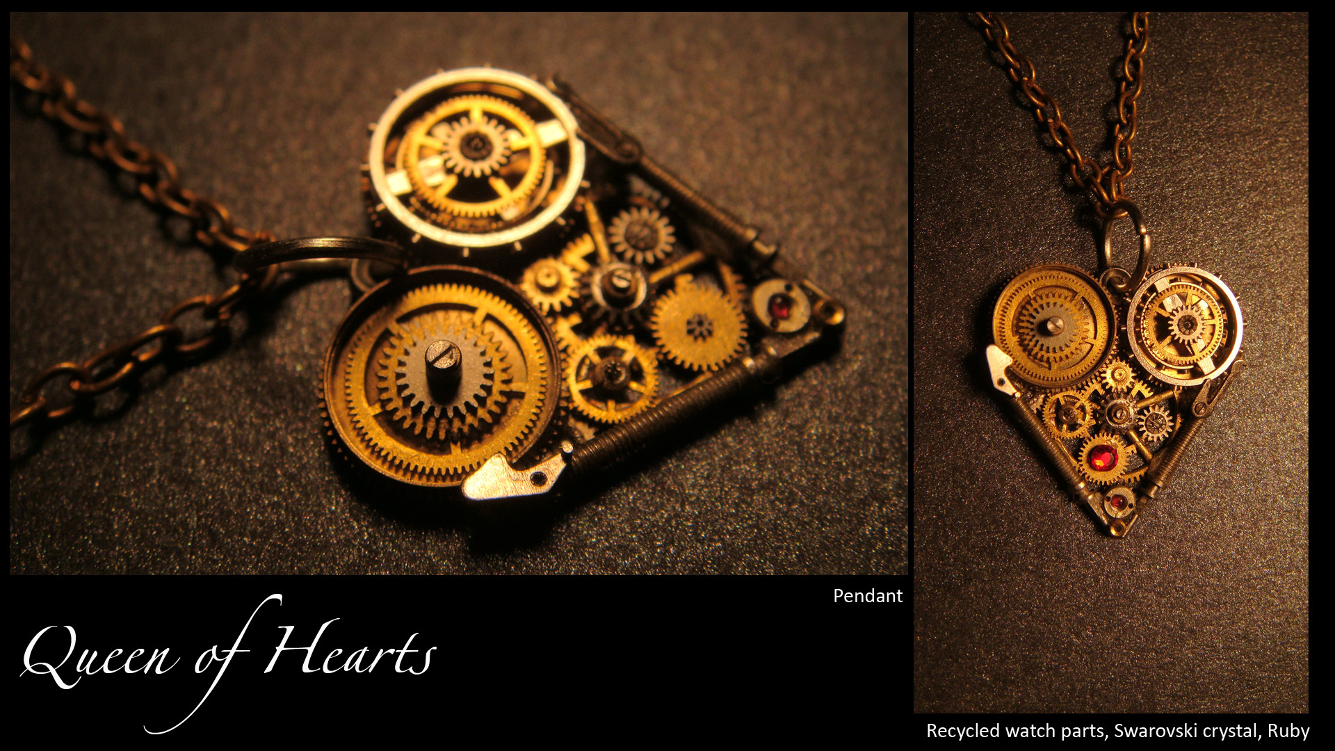 1920x1080 ... Steampunk pendant : Queen of Hearts by azazel-is-burning