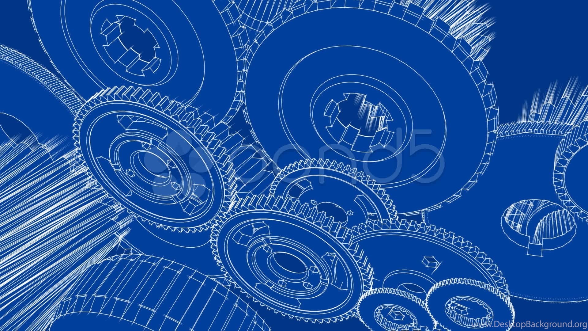 1920x1080 Gears Turning (Blueprint Sketch Animation) Stock Video 9888066 .