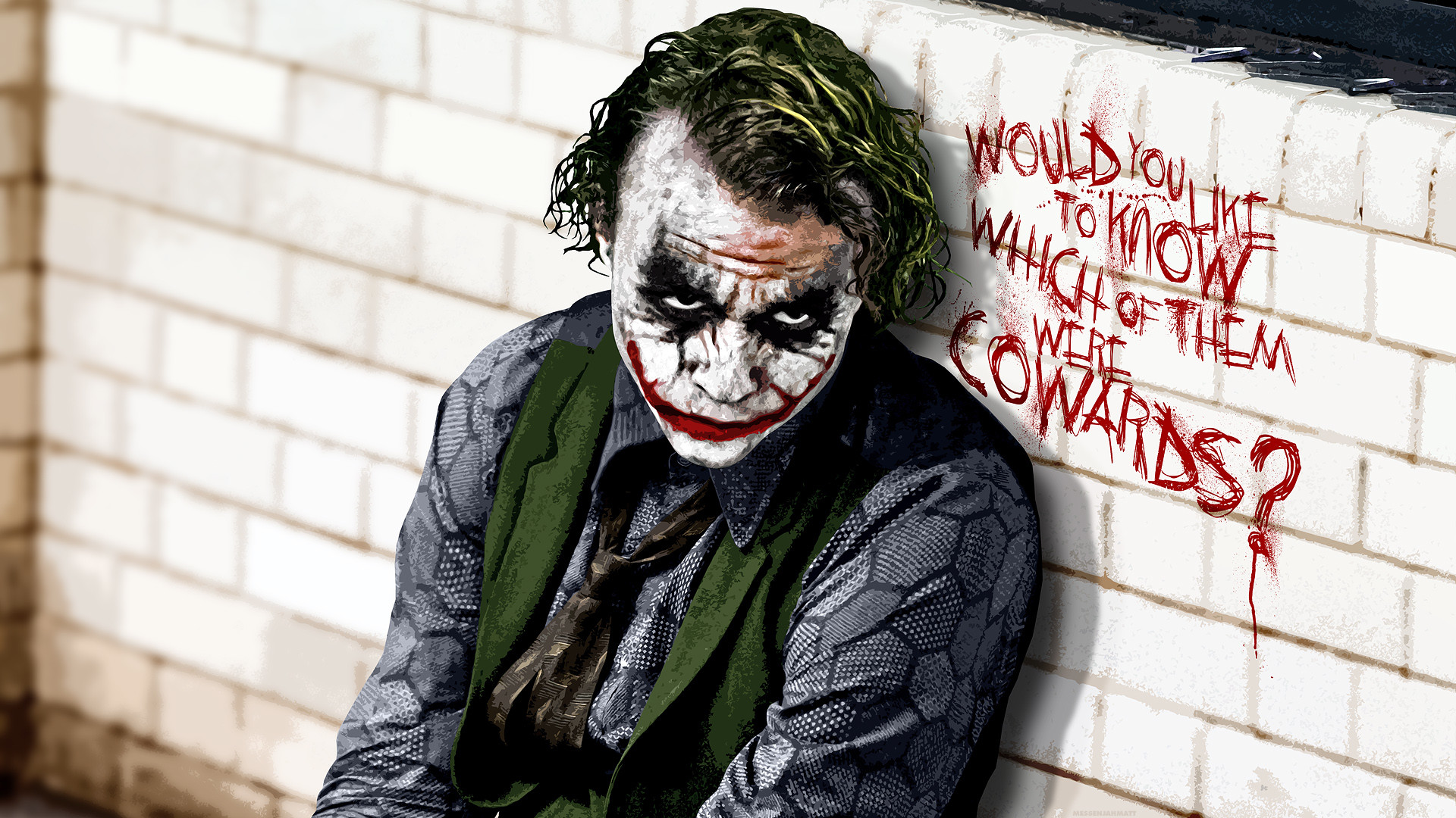 1920x1080 Batman Green Heath Ledger The Dark Knight Joker