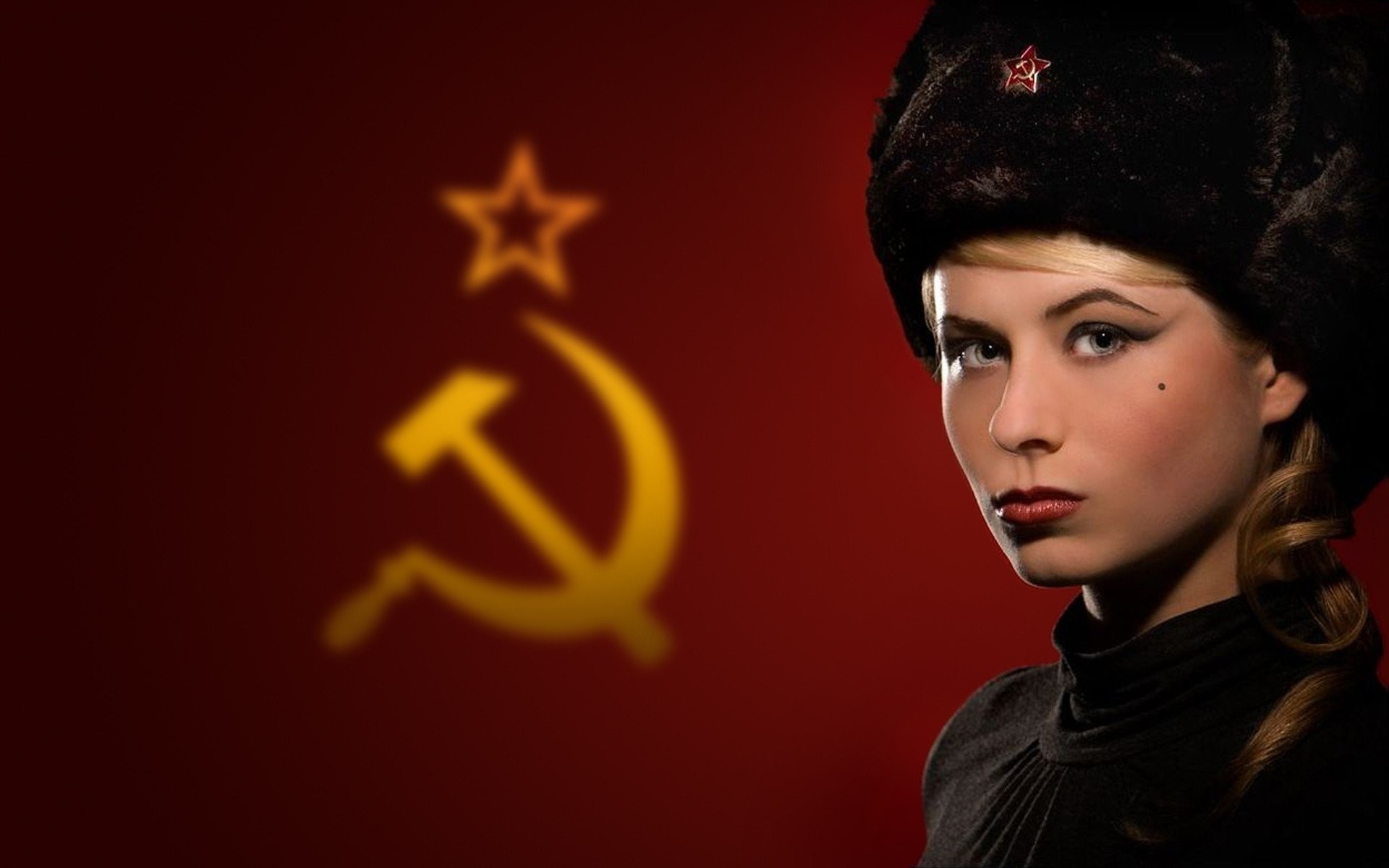 1920x1200 blondes women communism Russia USSR wallpaper