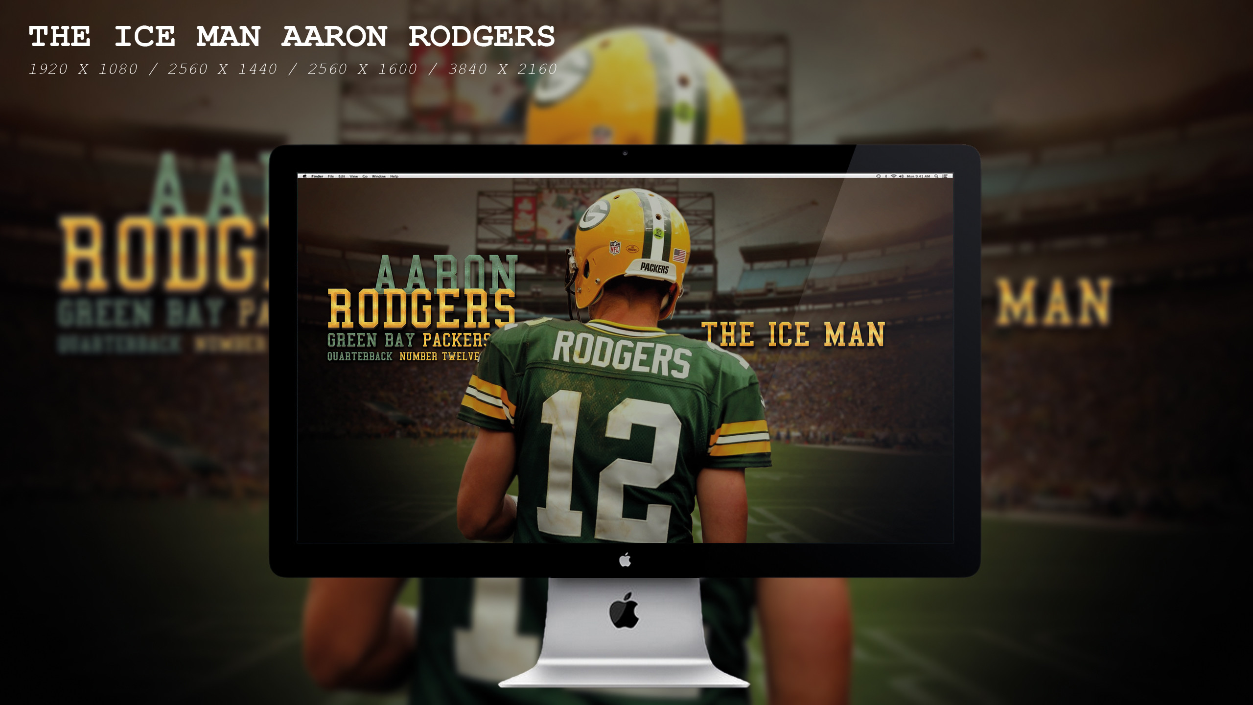 2560x1440 ... The Ice Man Aaron Rodgers Wallpaper HD by BeAware8