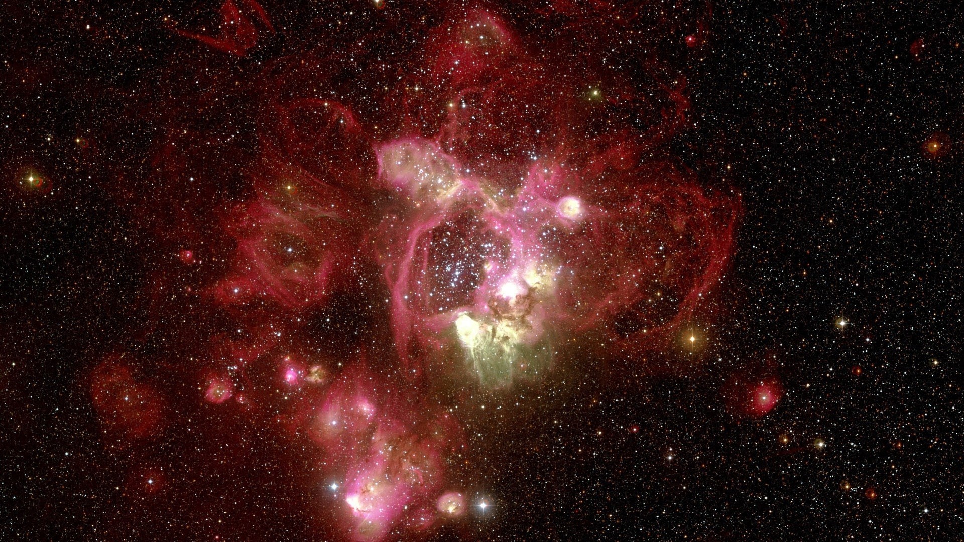 1920x1080 Preview wallpaper nebula, red, hubble, telescope 