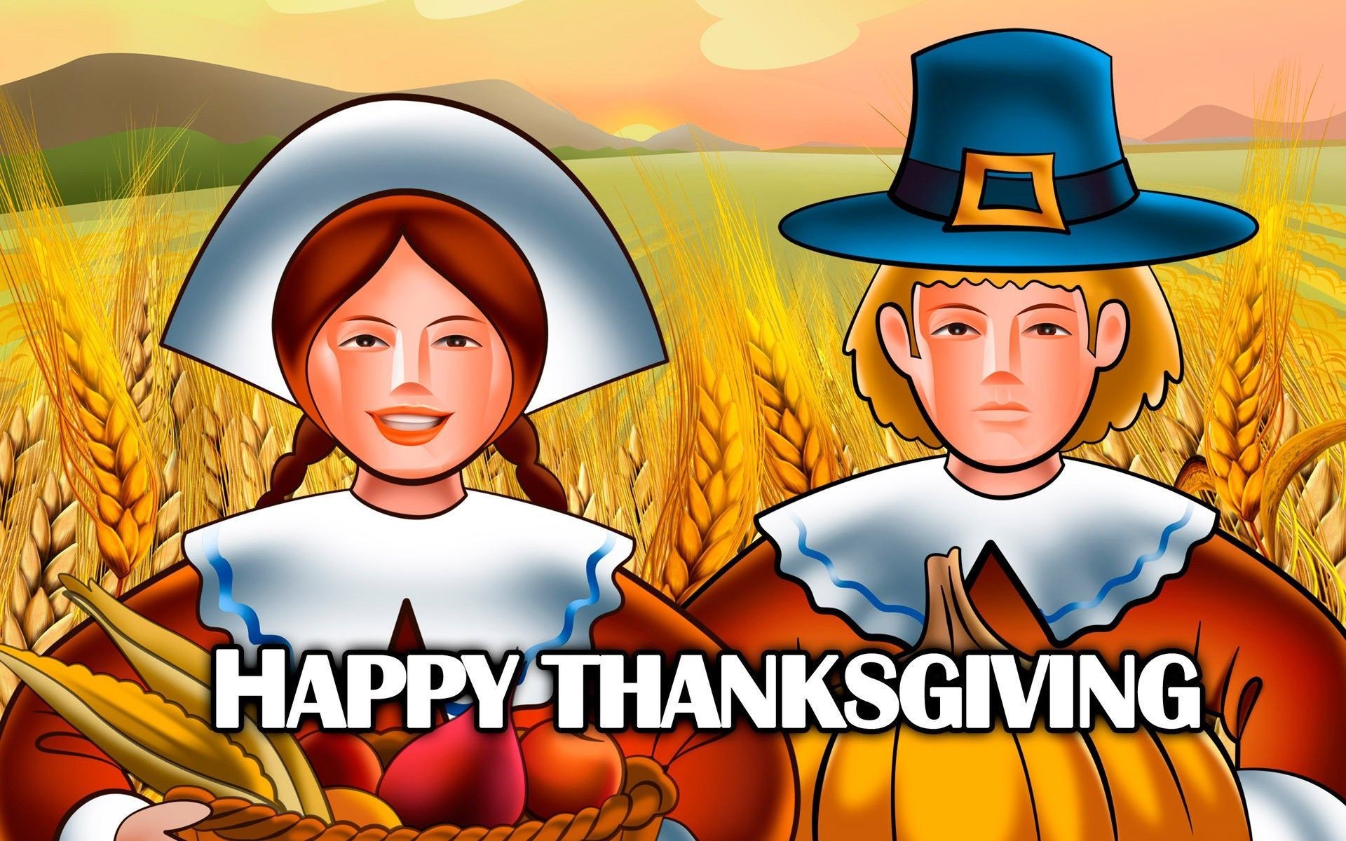 1920x1200 3D Thanksgiving Backgrounds Download Free