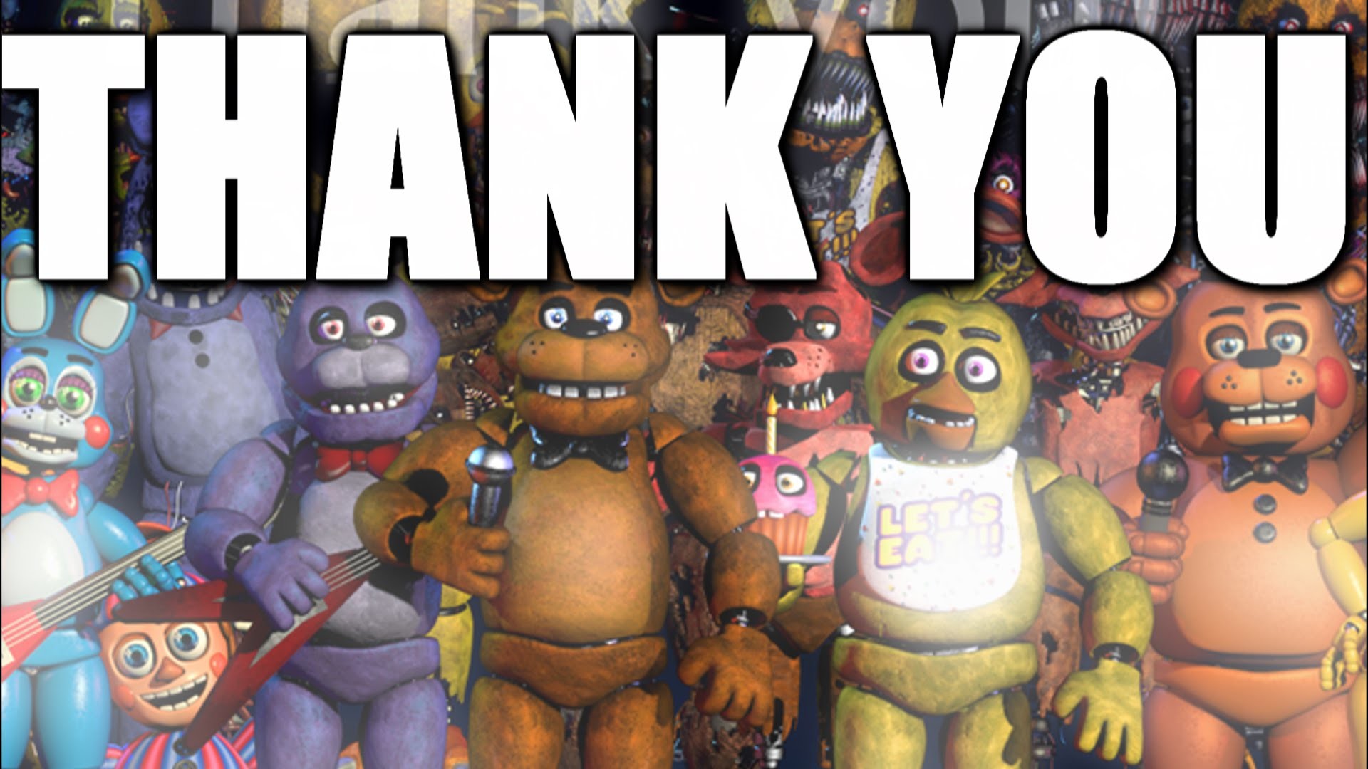 Бонни из сна коутона. Спасибо за внимание ФНАФ. ФНАФ тизер thank you. Постер thank you FNAF. ФНАФ спасибо.