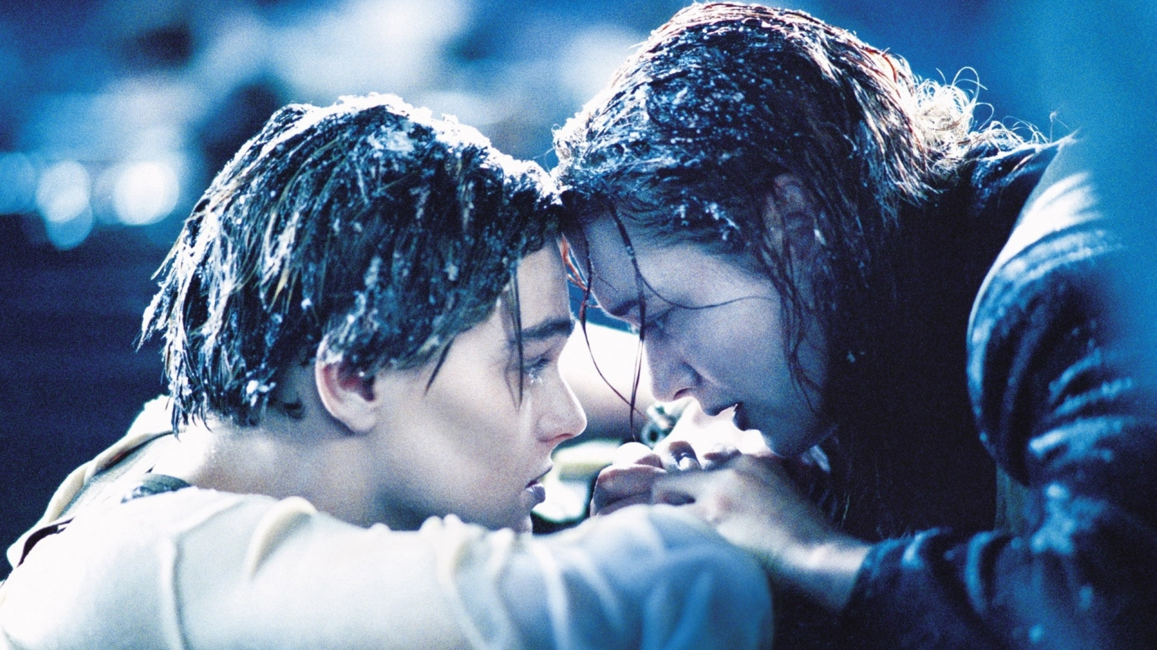 3840x2160 Preview wallpaper titanic, love, death, cold, water, frost, bye,