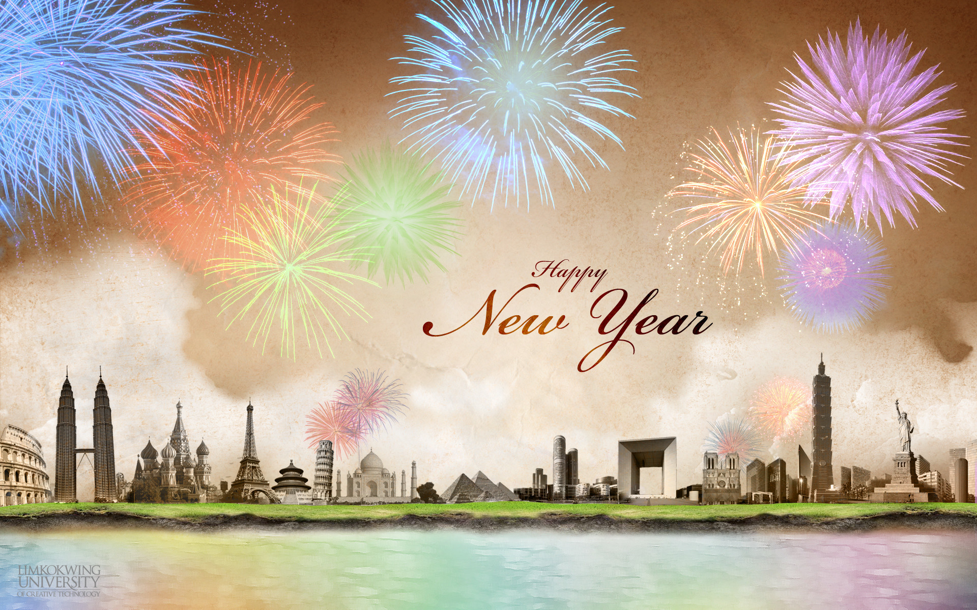 1920x1200 Worldwide New Year Celebration
