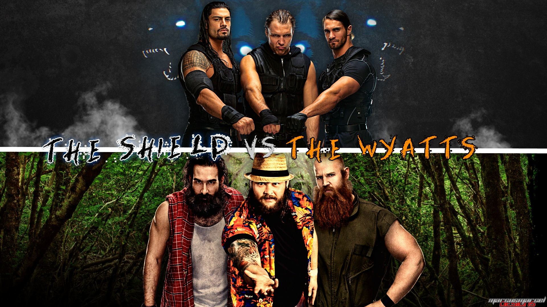 1920x1080 The Shield Vs The Wyatts WWE Wallpaper - DreamLoveWallpapers