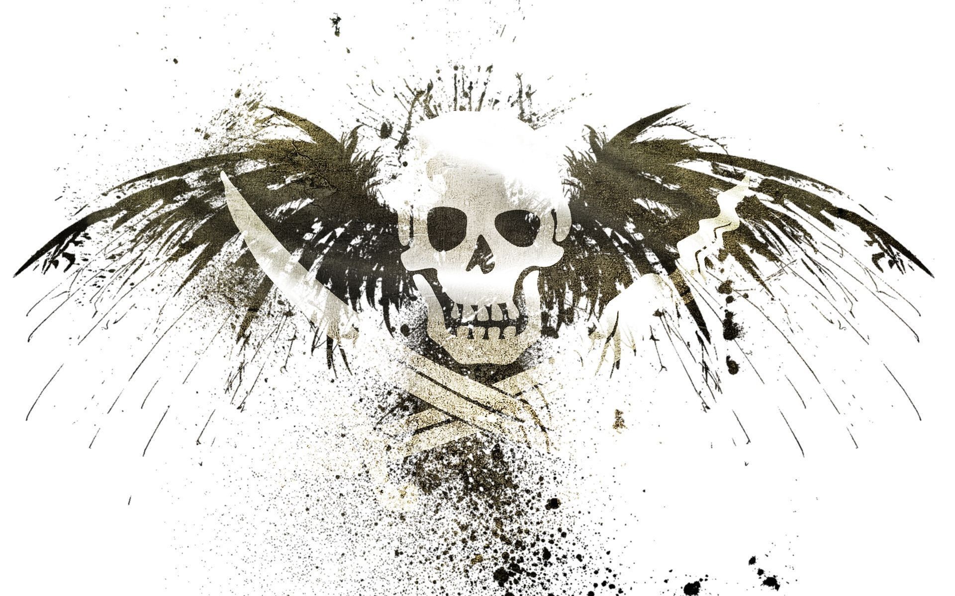 1920x1200 skulls, pirates, eagles, flags, skull and crossbones :: Wallpapers
