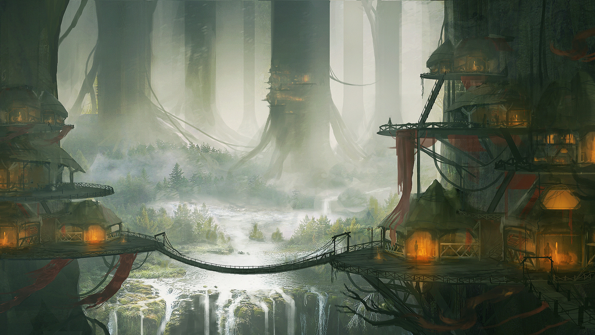 1920x1080 Fantasy Forest Landscape Wallpaper 2014 HD