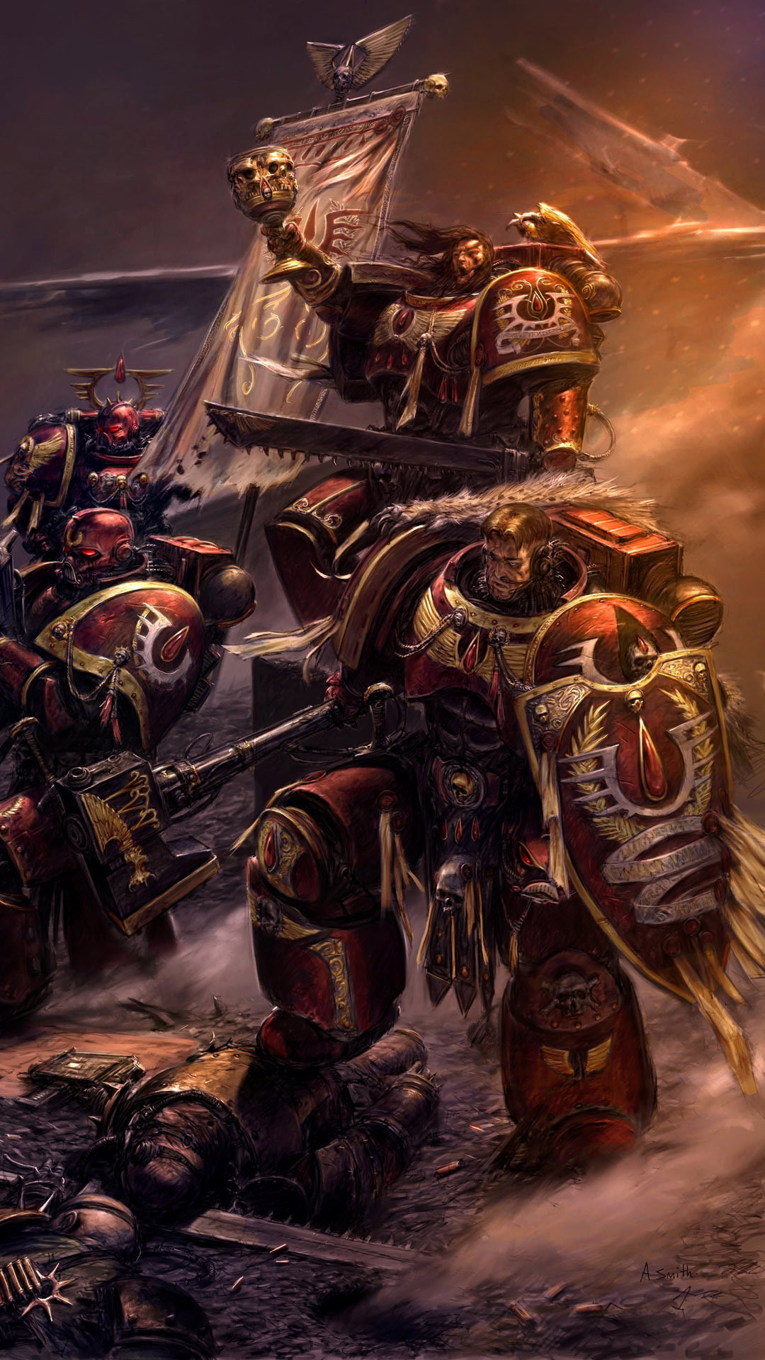 1080x1920 ... Blood Angels - Warhammer 40,000 Game mobile wallpaper