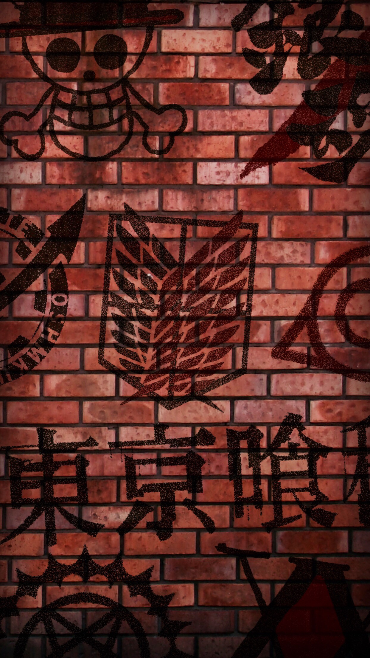 1242x2208 Anime Symbols iPhone Wallpaper