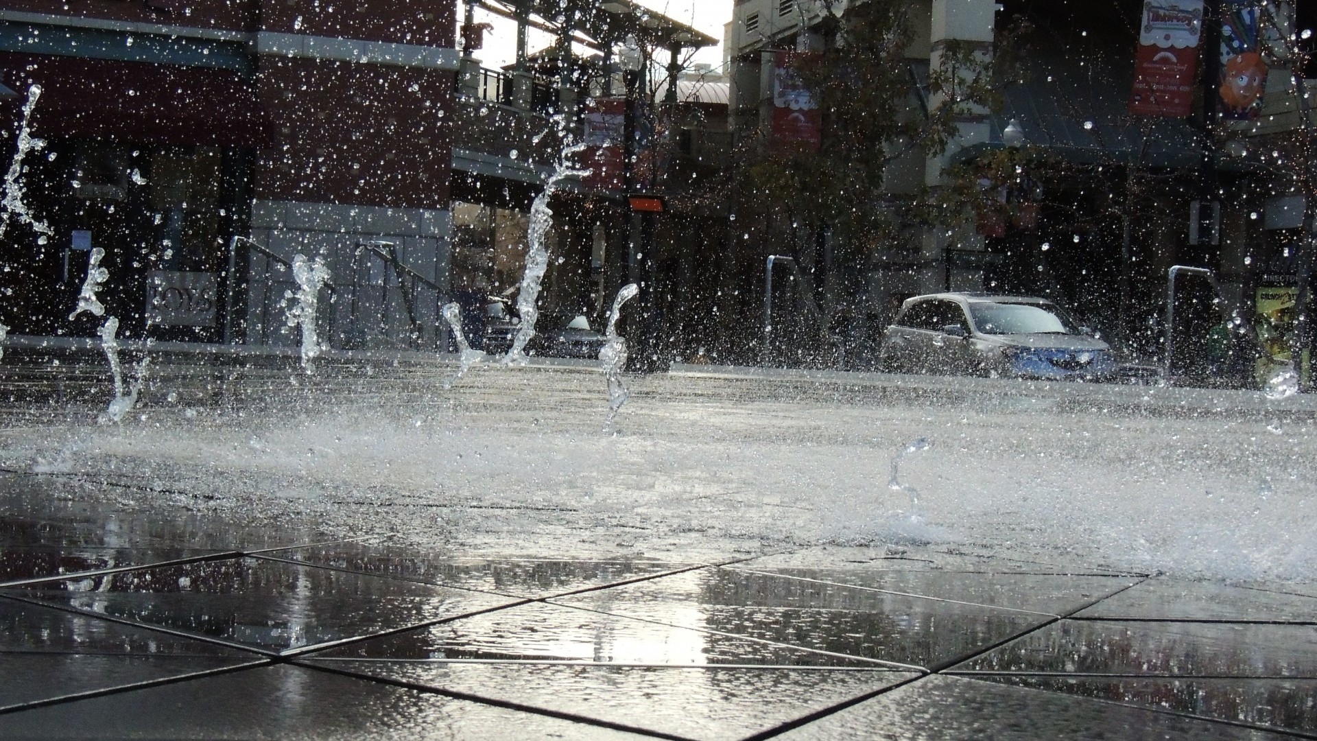 1920x1080 Rain, water drops slow motion photography