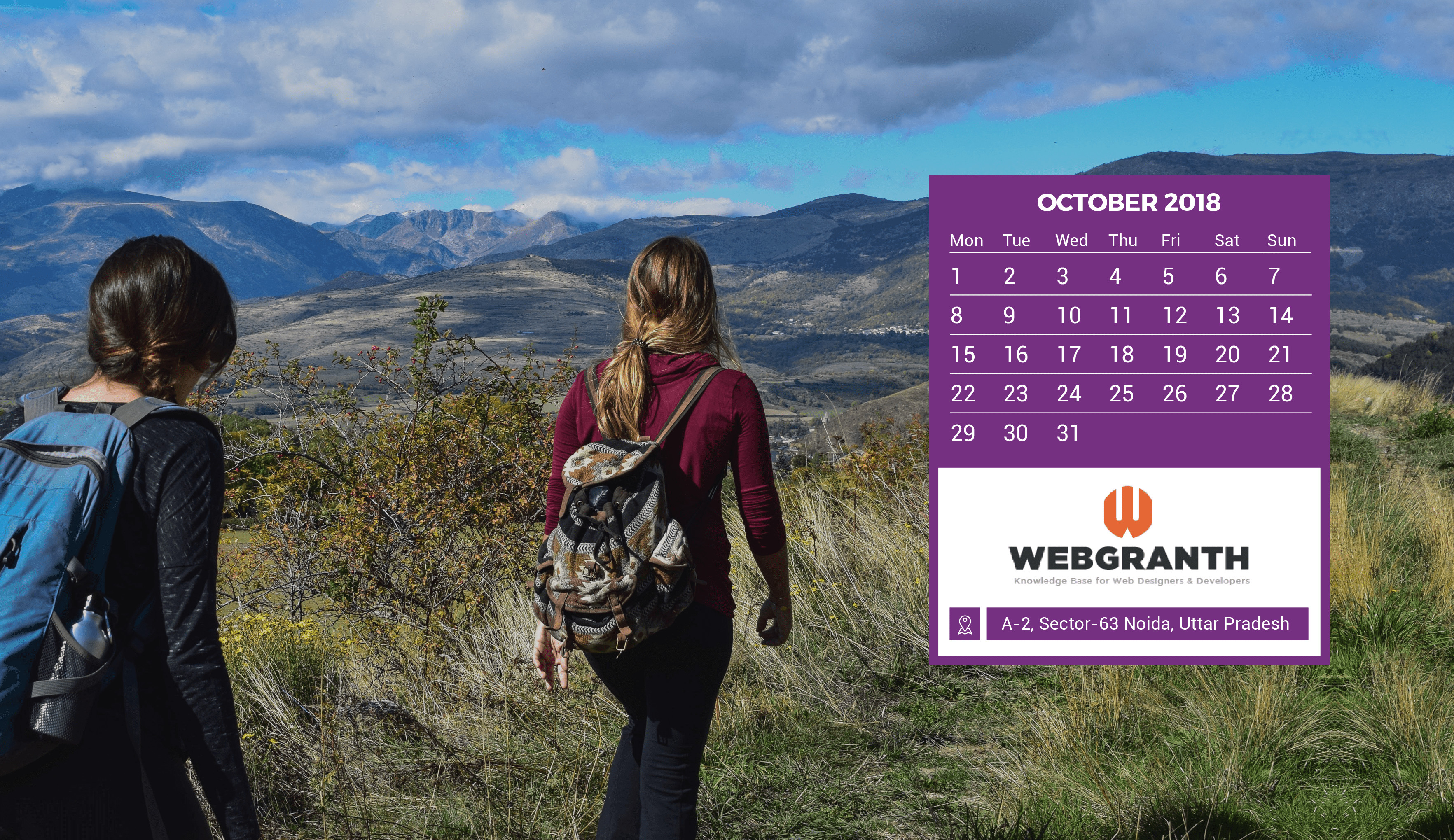 3530x2040 HD-2018-October-Calendar-Wallpaper