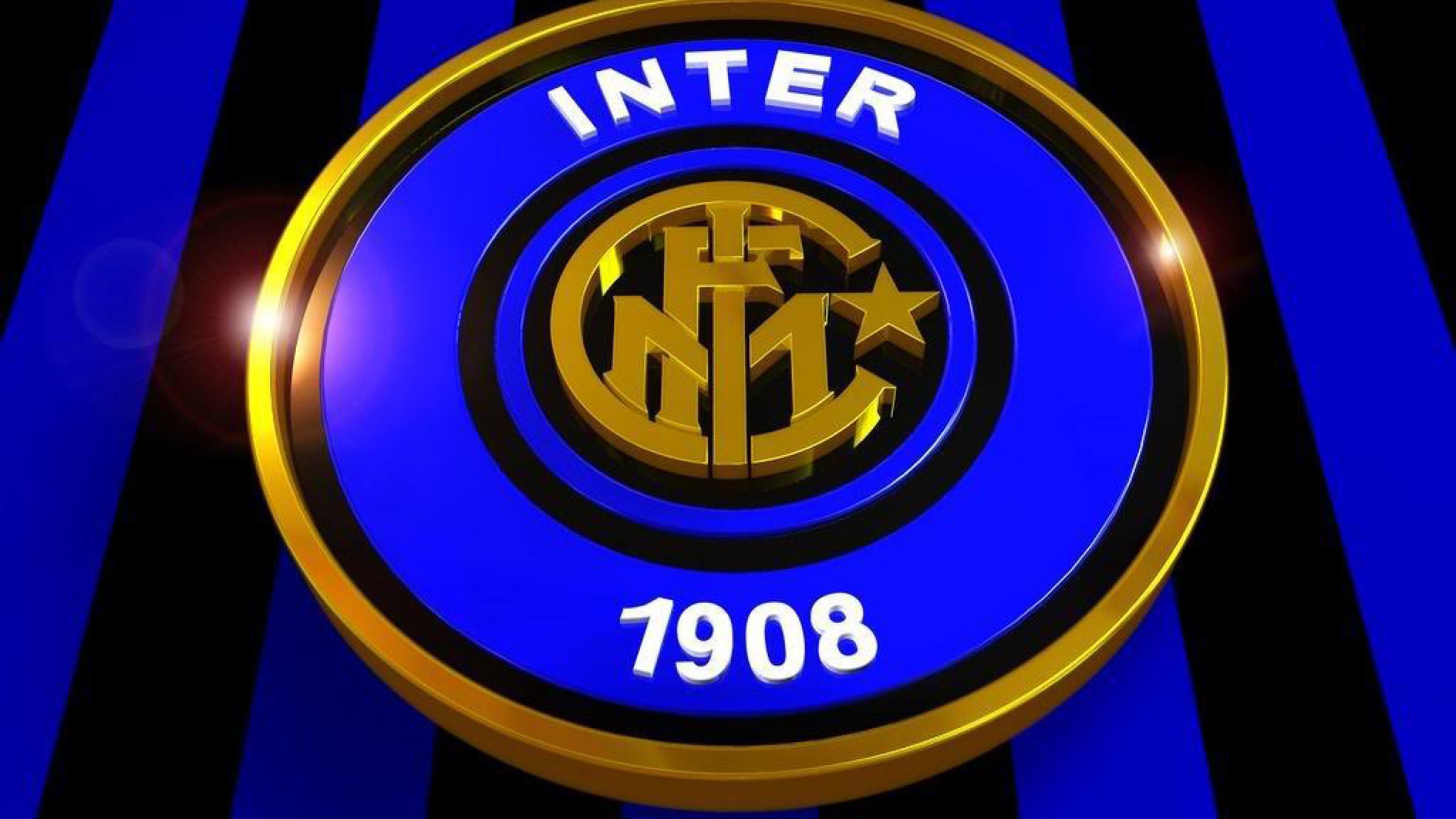 2560x1440 hintergrundbild 3D Inter Mailand Logo Wallpaper Android