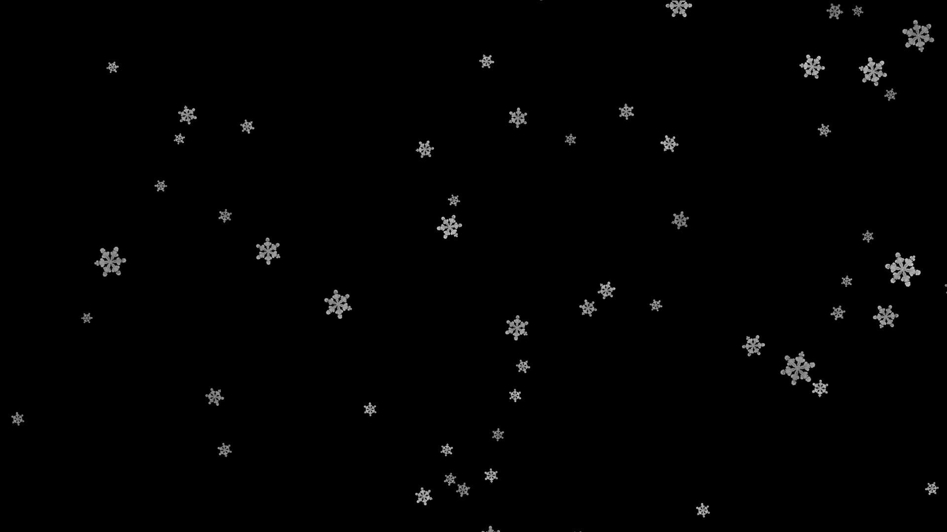 1920x1080 Animated Snow-Black Background