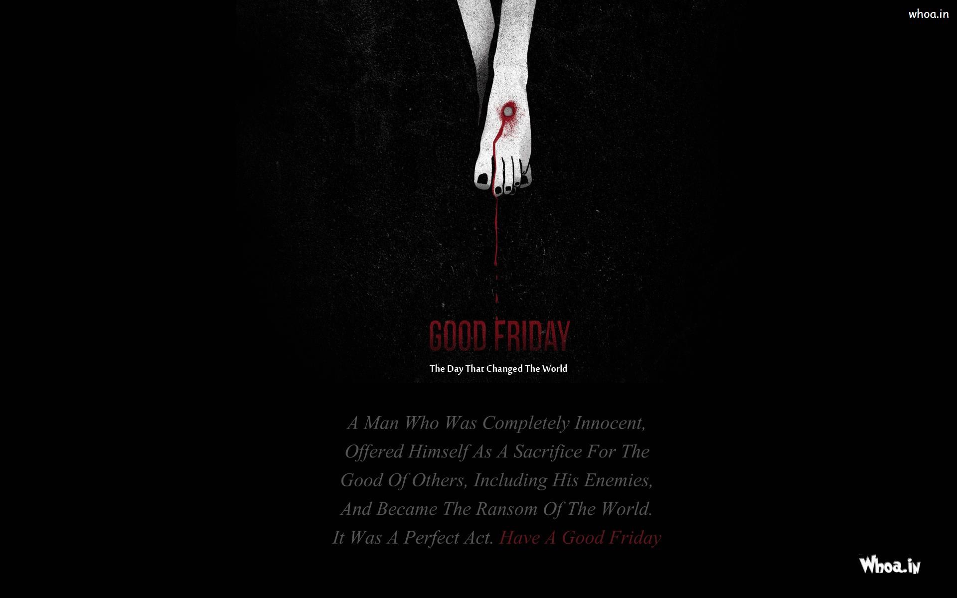1920x1200 Good Friday Quote in Black Background