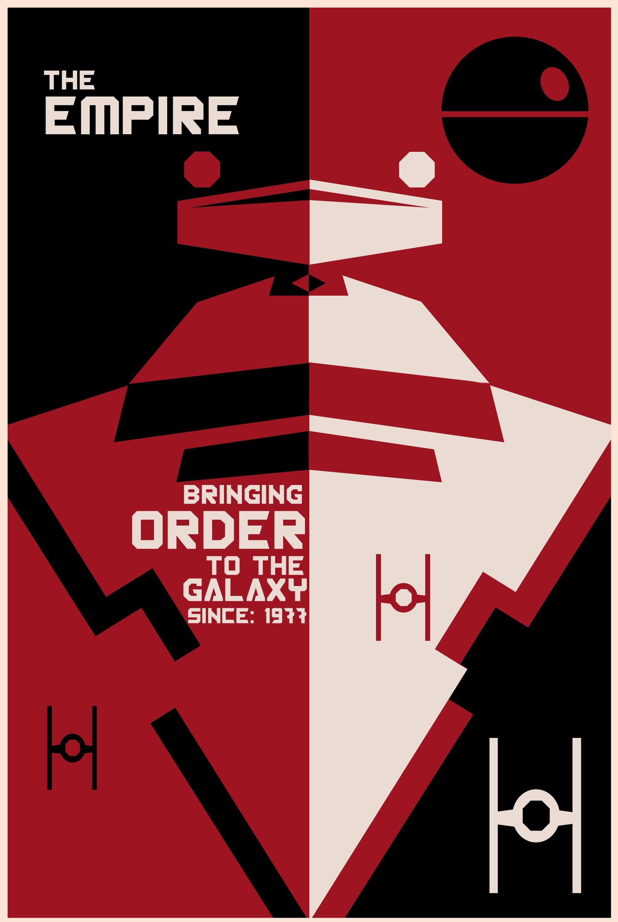 2010x3000 A remake of one of Budapest, Hungary based Szoki's Star Wars propaganda  posters. His