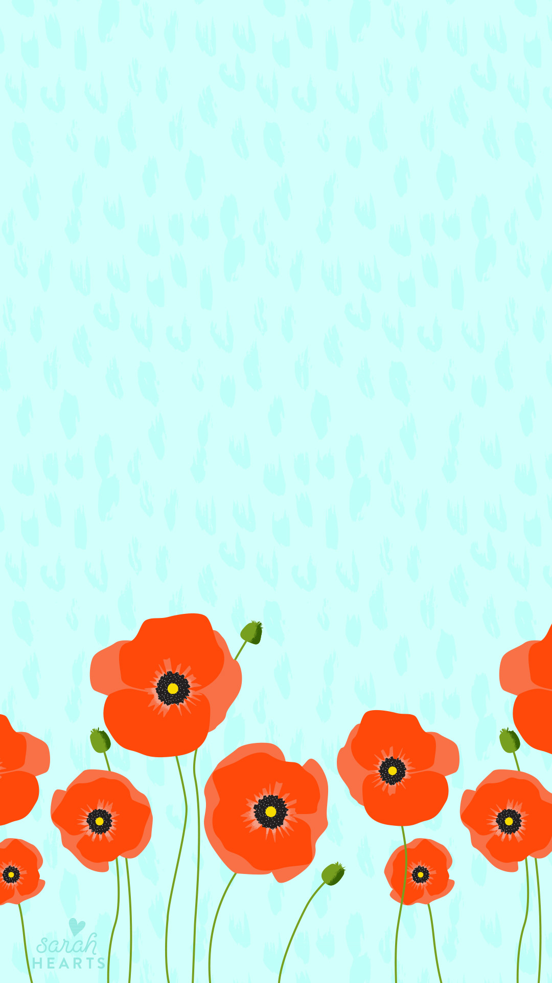 1080x1920 Pretty Poppies Quote Home Screen Wallpaper @PanPins