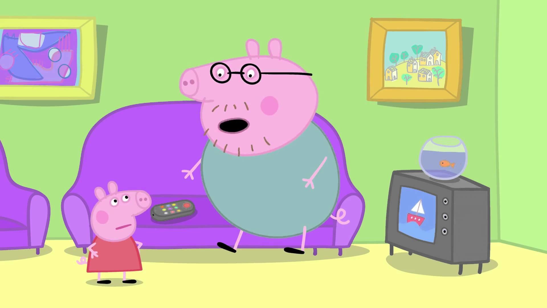 1920x1080 Peppa Pig: Daddy Gets Fit. Cartoons for Kids/Children