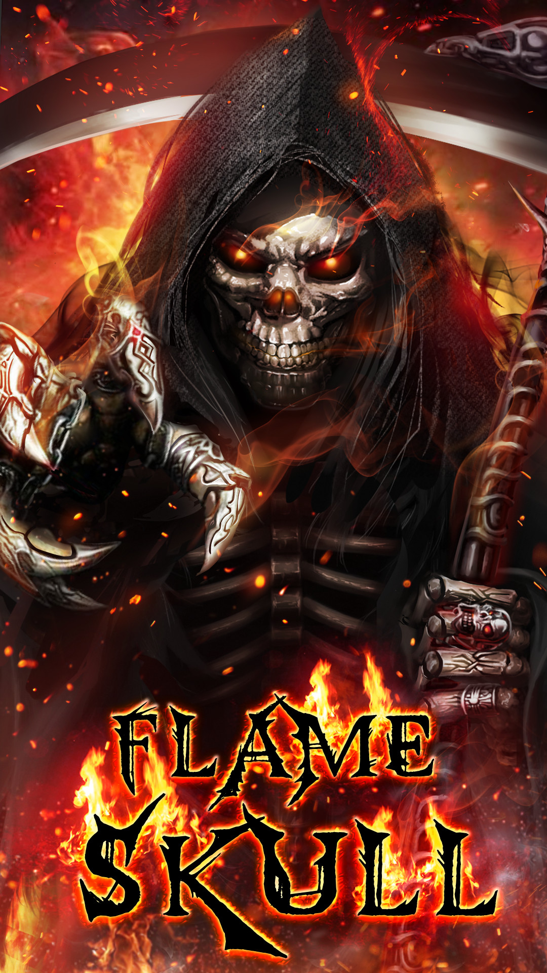 1080x1920 Flame skull live wallpaper!