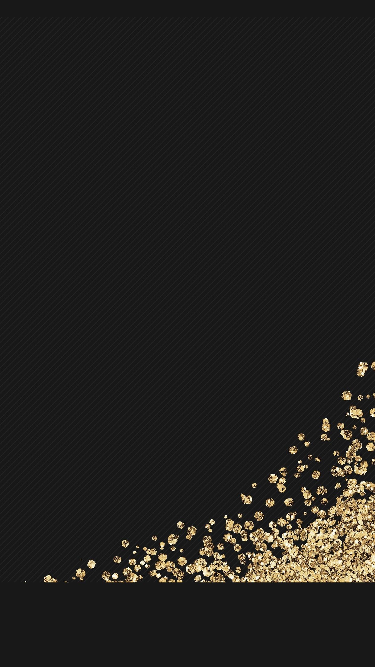 1242x2208 black, gold, glitter, wallpaper, background, iphone, android, HD