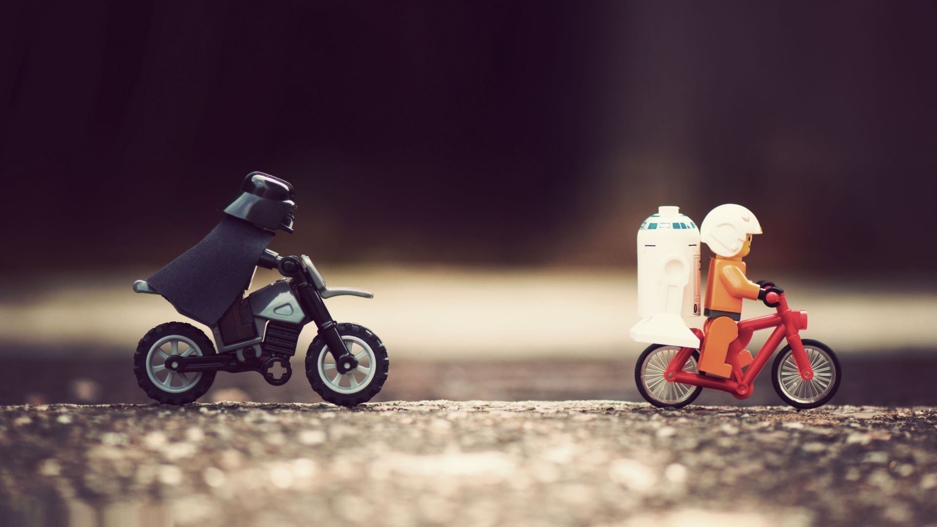 1920x1080 Darth Vader Chasing Luke And R2-D2 On Bikes Wallpaper .