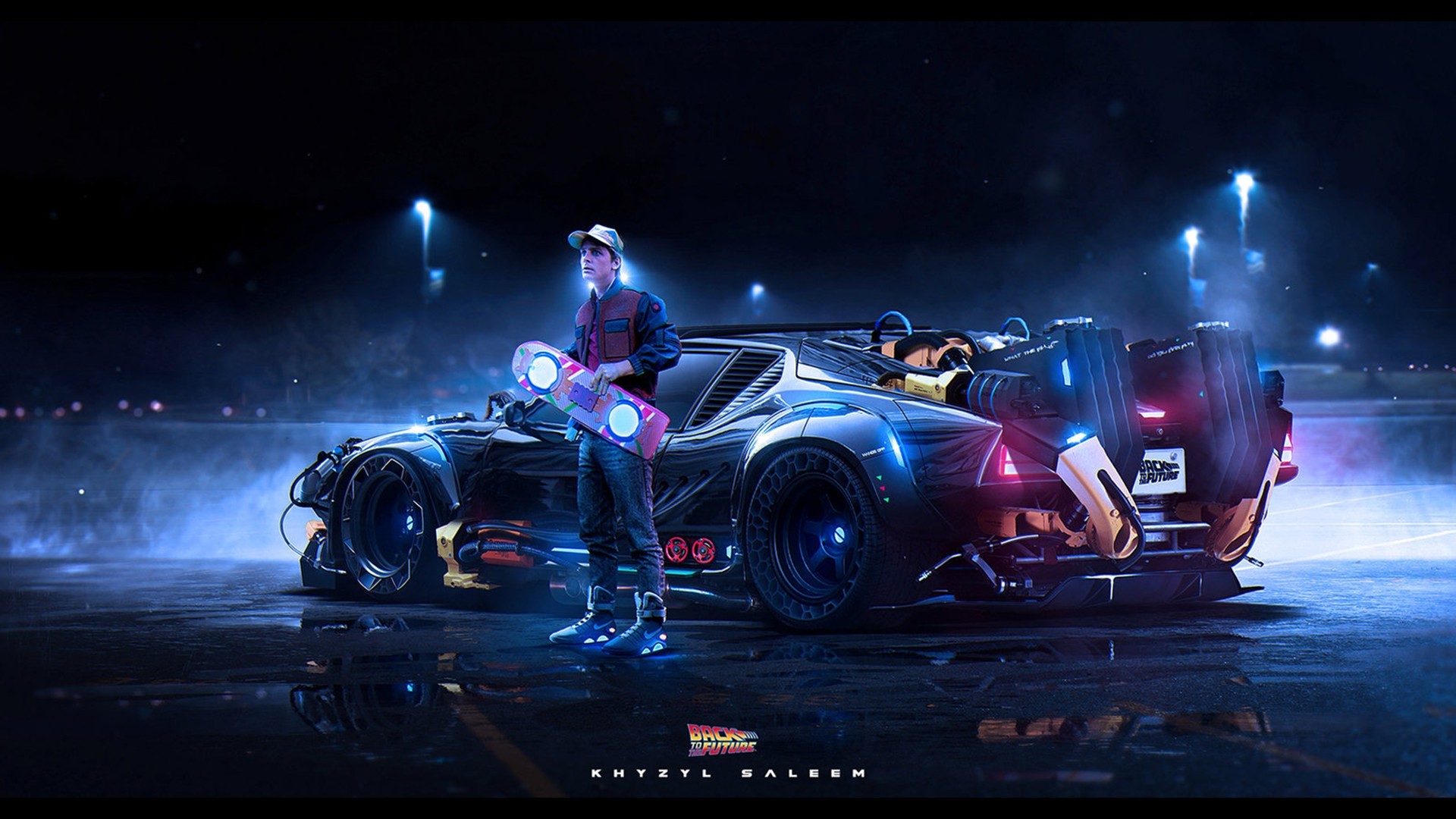 1920x1080 Back To The Future, Artwork, Digital Art, Car Wallpapers HD / Desktop and  Mobile Backgrounds